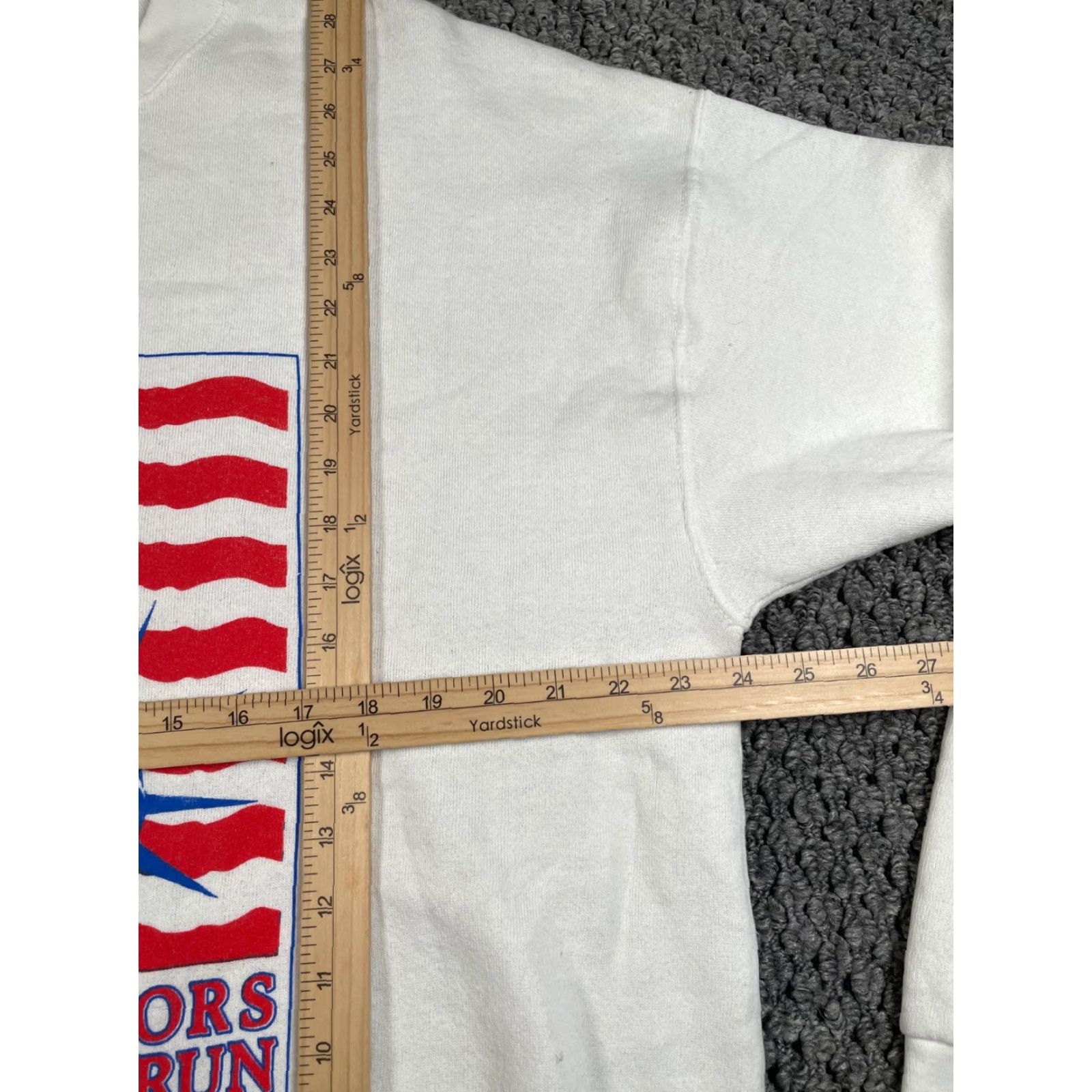 Fruit Of The Loom VTG Statue of Liberty Colors Will Not Run Sweatshirt Adult XL White 50/50 USA Size US XL / EU 56 / 4 - 6 Thumbnail