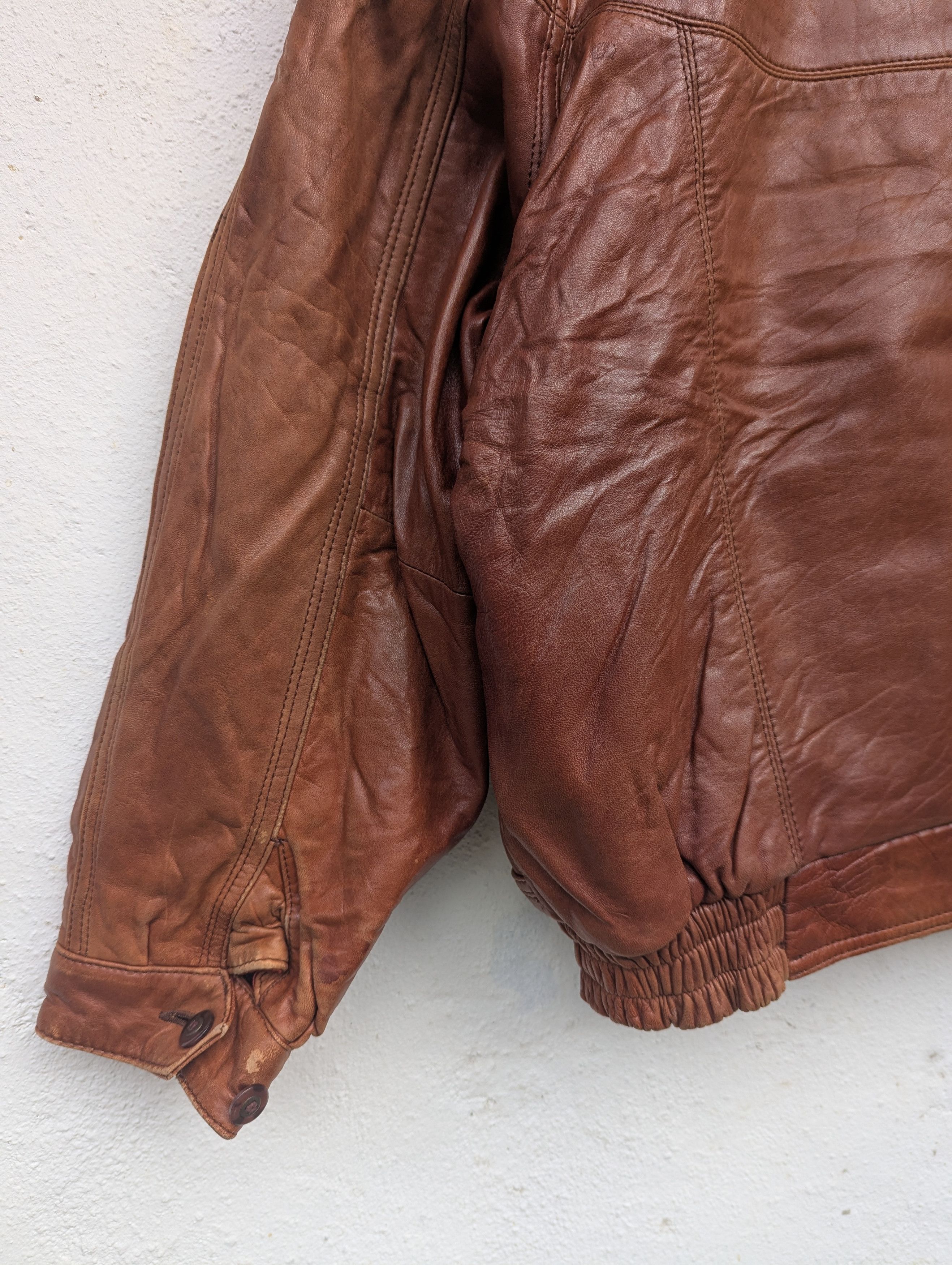 Japanese Brand DHAH FOR THE STRONG INTELLIGENT MODERN MAN LEATHER JACKET Size US M / EU 48-50 / 2 - 8 Thumbnail
