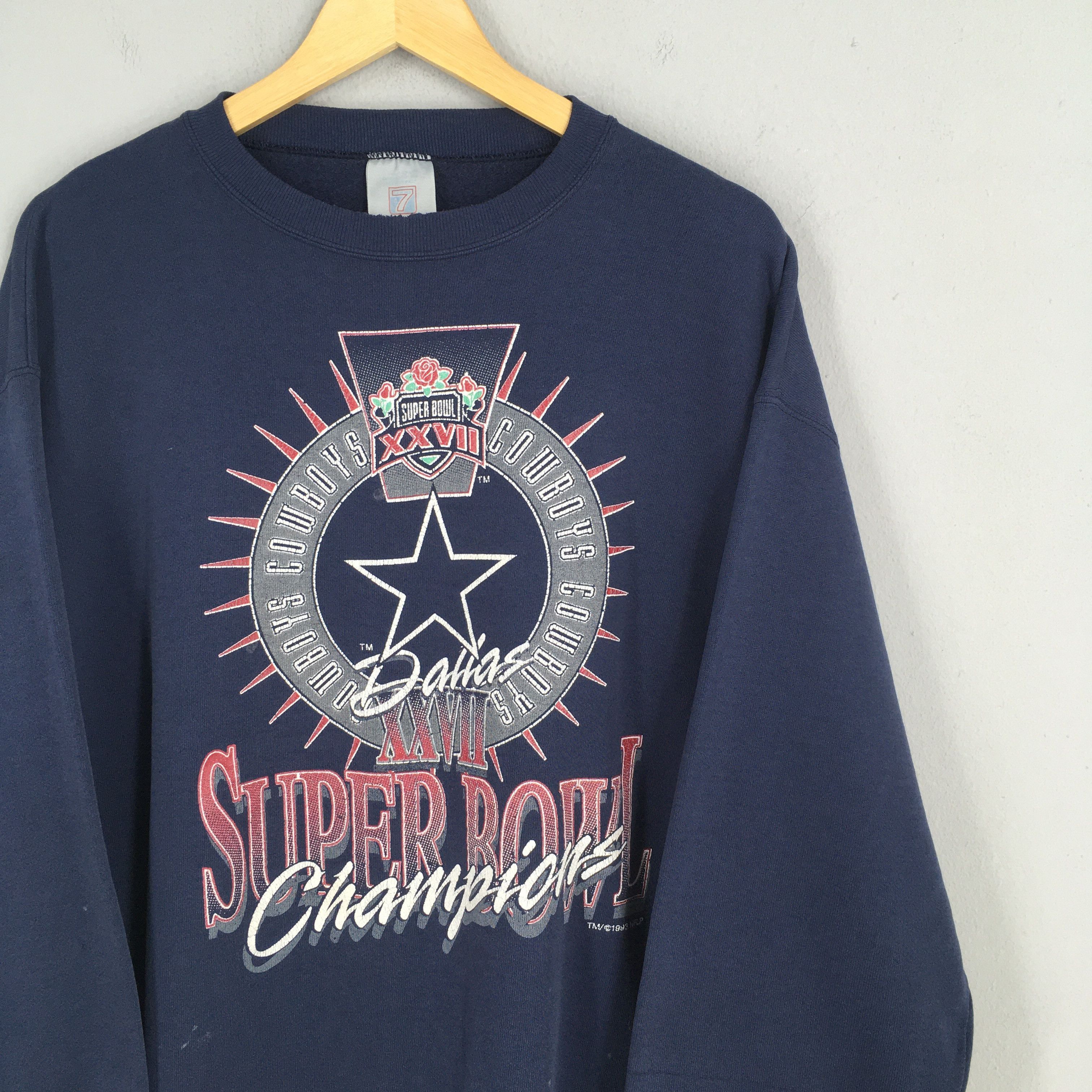 Logo 7 × NFL × Vintage Vintage 90s Dallas Cowboys NFL Sweatshirt XLarge Size US XL / EU 56 / 4 - 2 Thumbnail