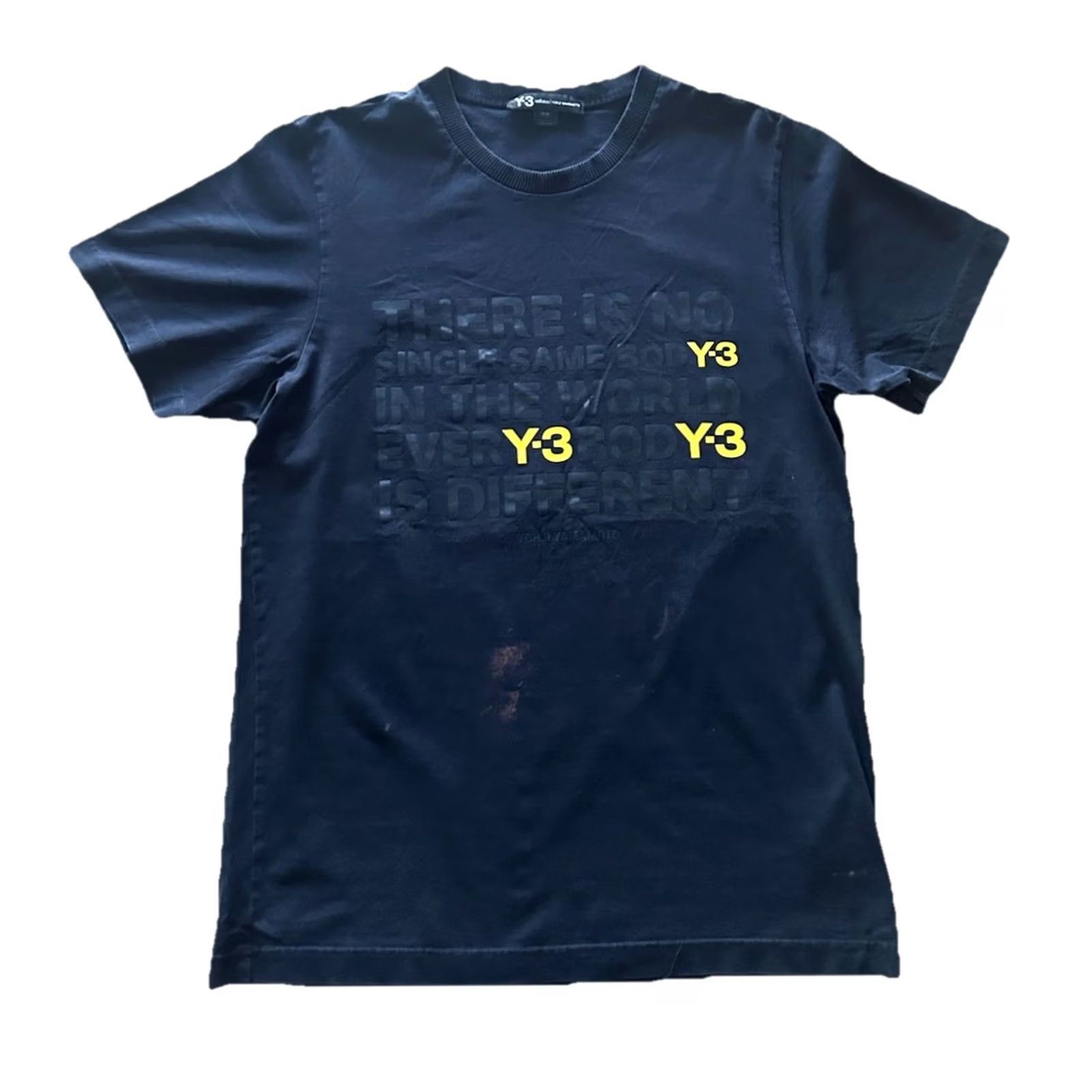 Yohji Yamamoto Adidas Yohji Yamamoto Graphic Shirt Men M Black Crew Neck Tee FLAWS Logo Trendy 90s Style Size US M / EU 48-50 / 2 - 2 Thumbnail