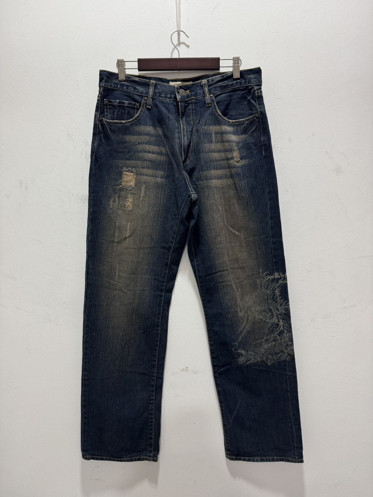 VINTAGE SMITH’S AMERICAN STYLE DISTRESSED DENIM JEANS