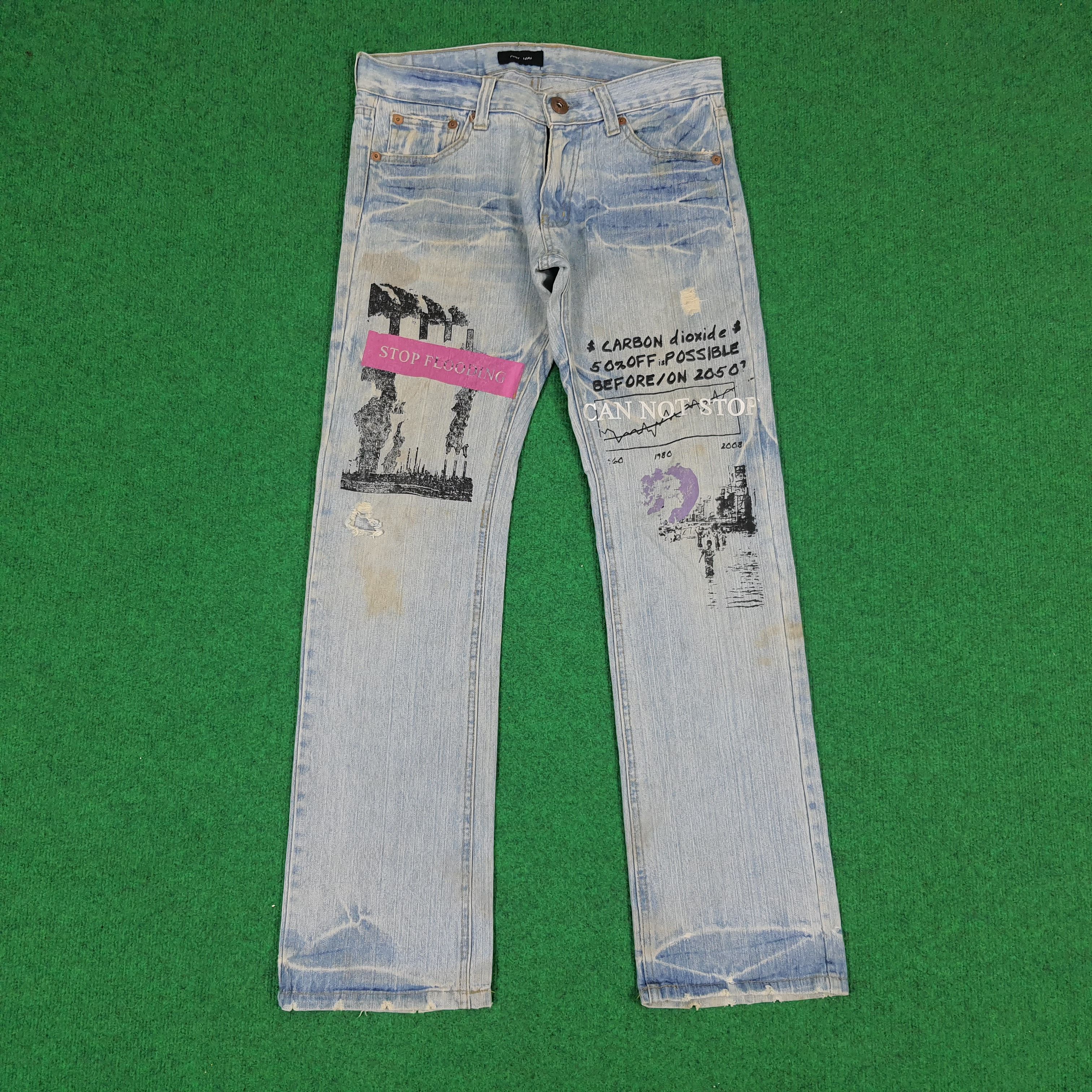 Japanese Brand Vintage Point Loma Art Design Distressed Style Jeans Size US 32 / EU 48 - 1 Thumbnail
