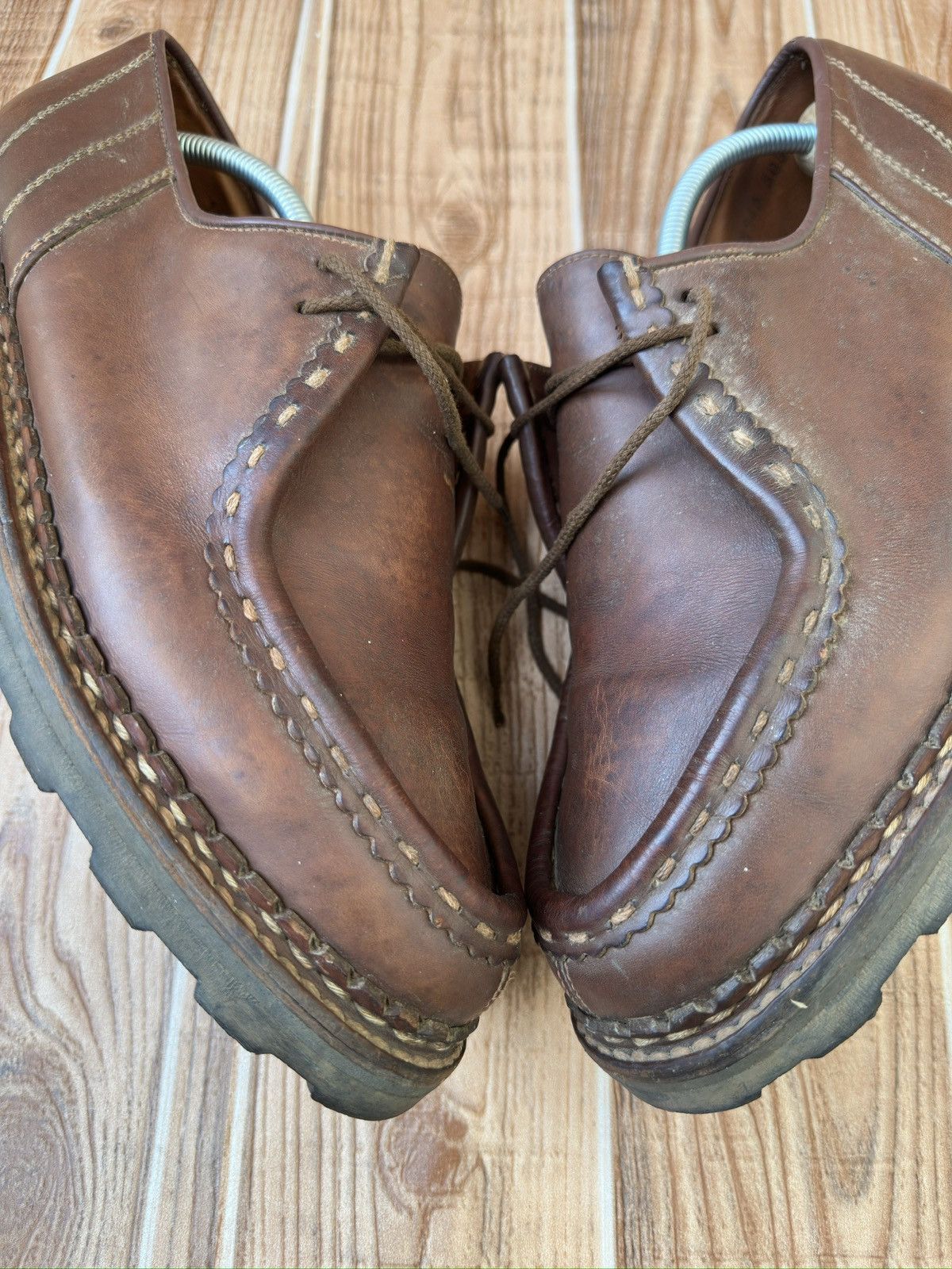 Paraboot Paraboot Michael Marche Vintage Ebony Moc Leather Derbies Size US 14 / EU 47 - 6 Thumbnail