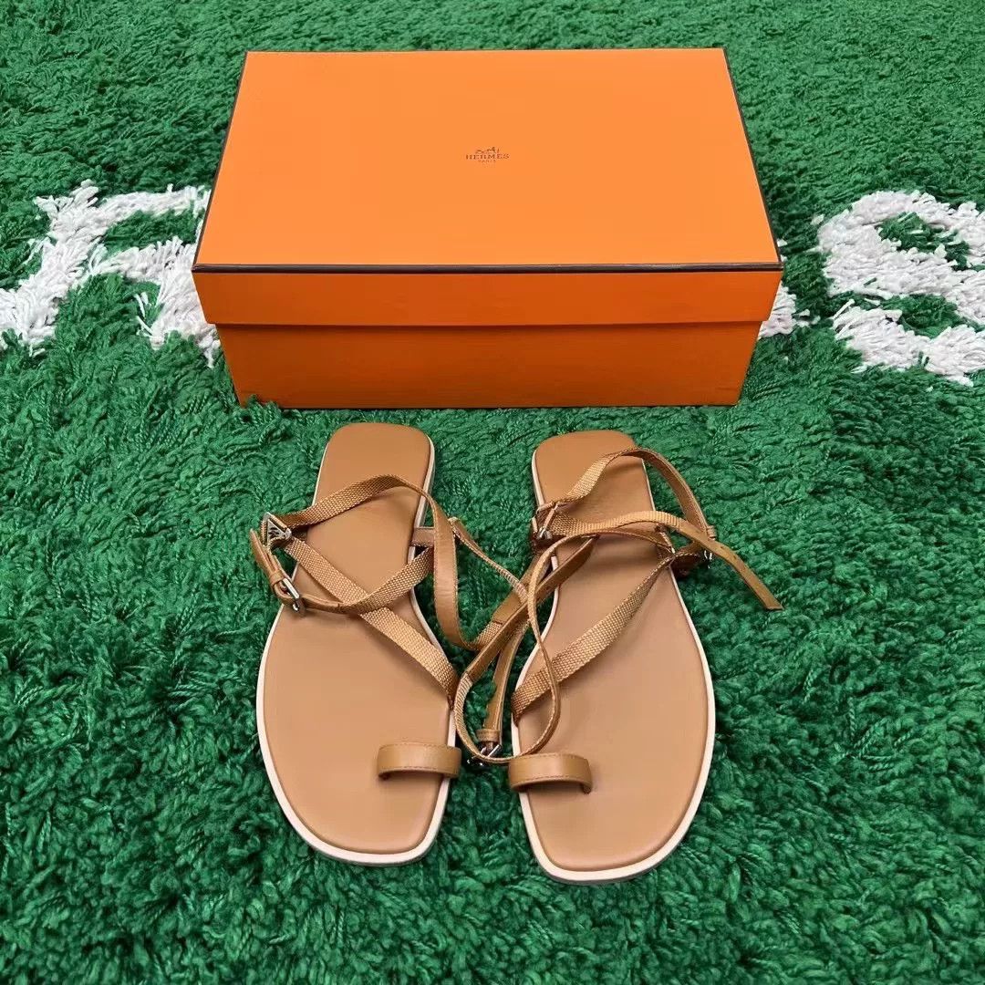 Hermes Hermes Roman Strappy Sandals Size US 7 / IT 37 - 1 Thumbnail