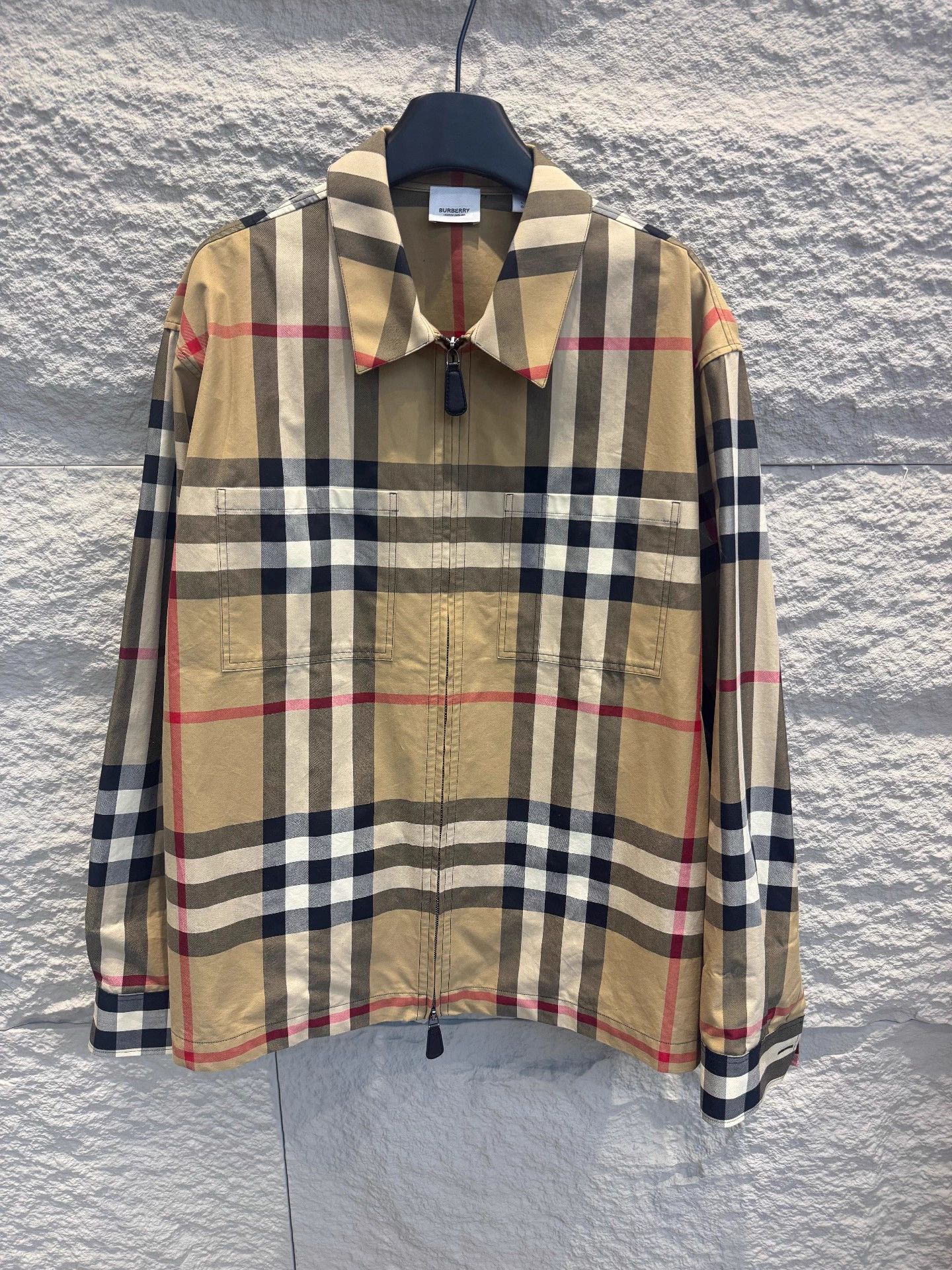 Burberry Burberry Classic Check Oversized Zip-Up Jacket Men's L Size US L / EU 52-54 / 3 - 1 Thumbnail