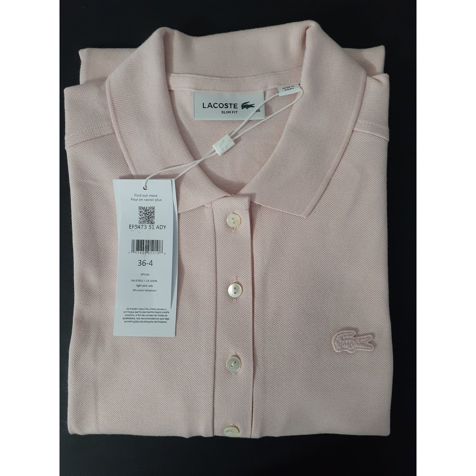 Lacoste Lacoste Women's Short Sleeve Slim Fit Stretch Dress NIDU, 4 Size S / US 4 / IT 40 - 3 Thumbnail