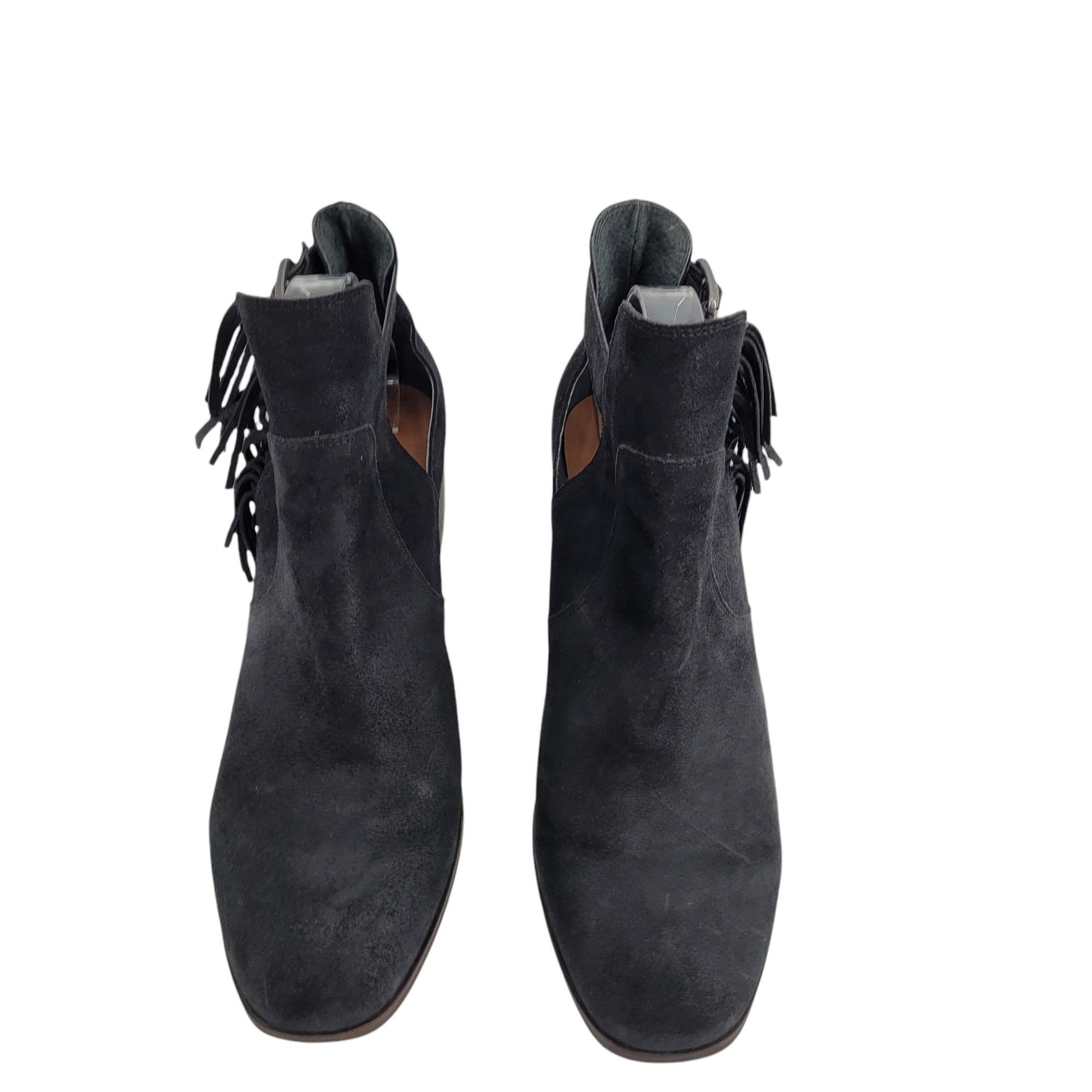 Lucky Brand Lucky Brand Makenna Leather Fringe Ankle Bootie Sz 10 Black Size US 10 / IT 40 - 4 Thumbnail
