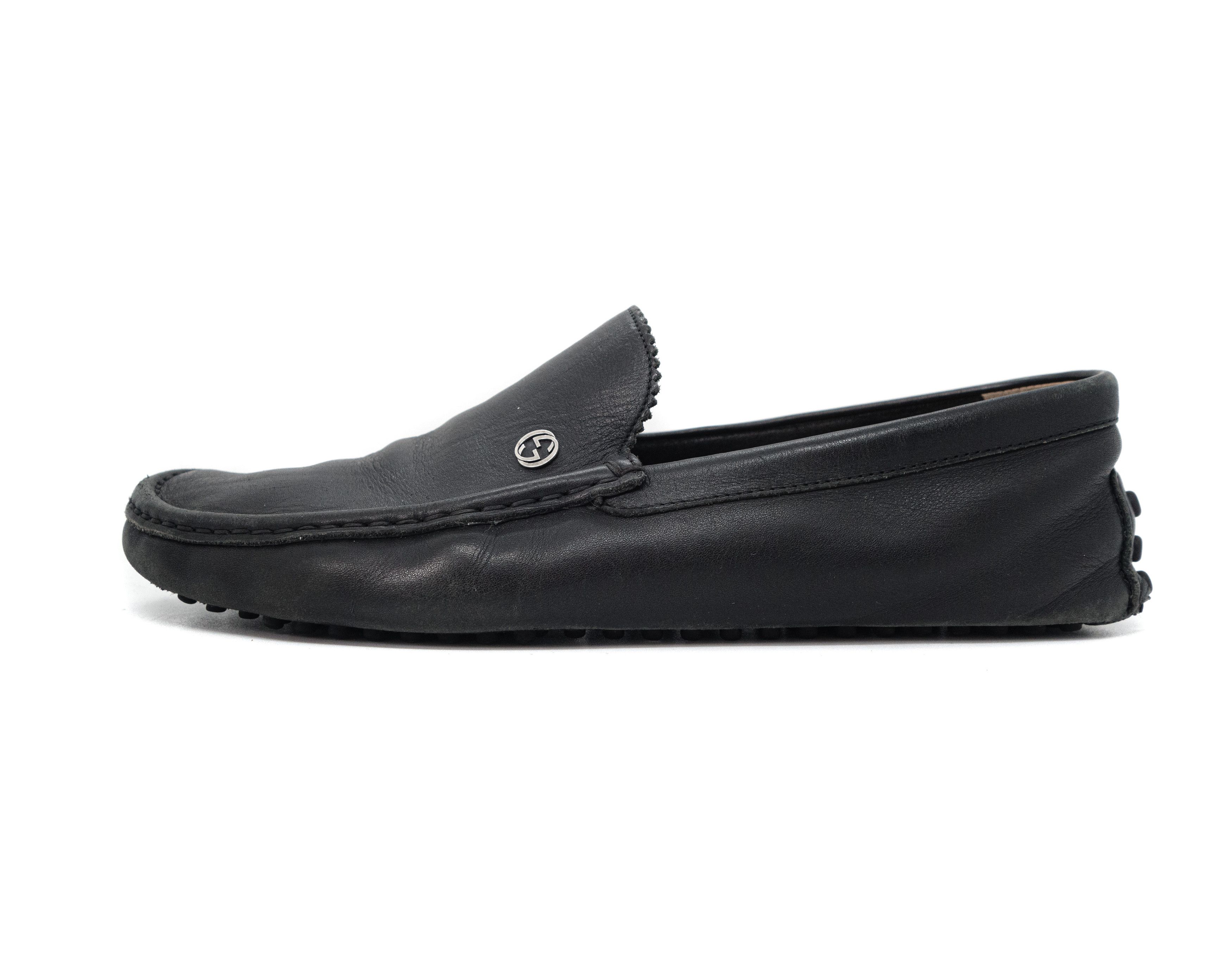 Gucci 00S Tom Ford Era GG Mini Logo Leather Car Loafers Vintage Size US 8 / EU 41 - 2 Thumbnail