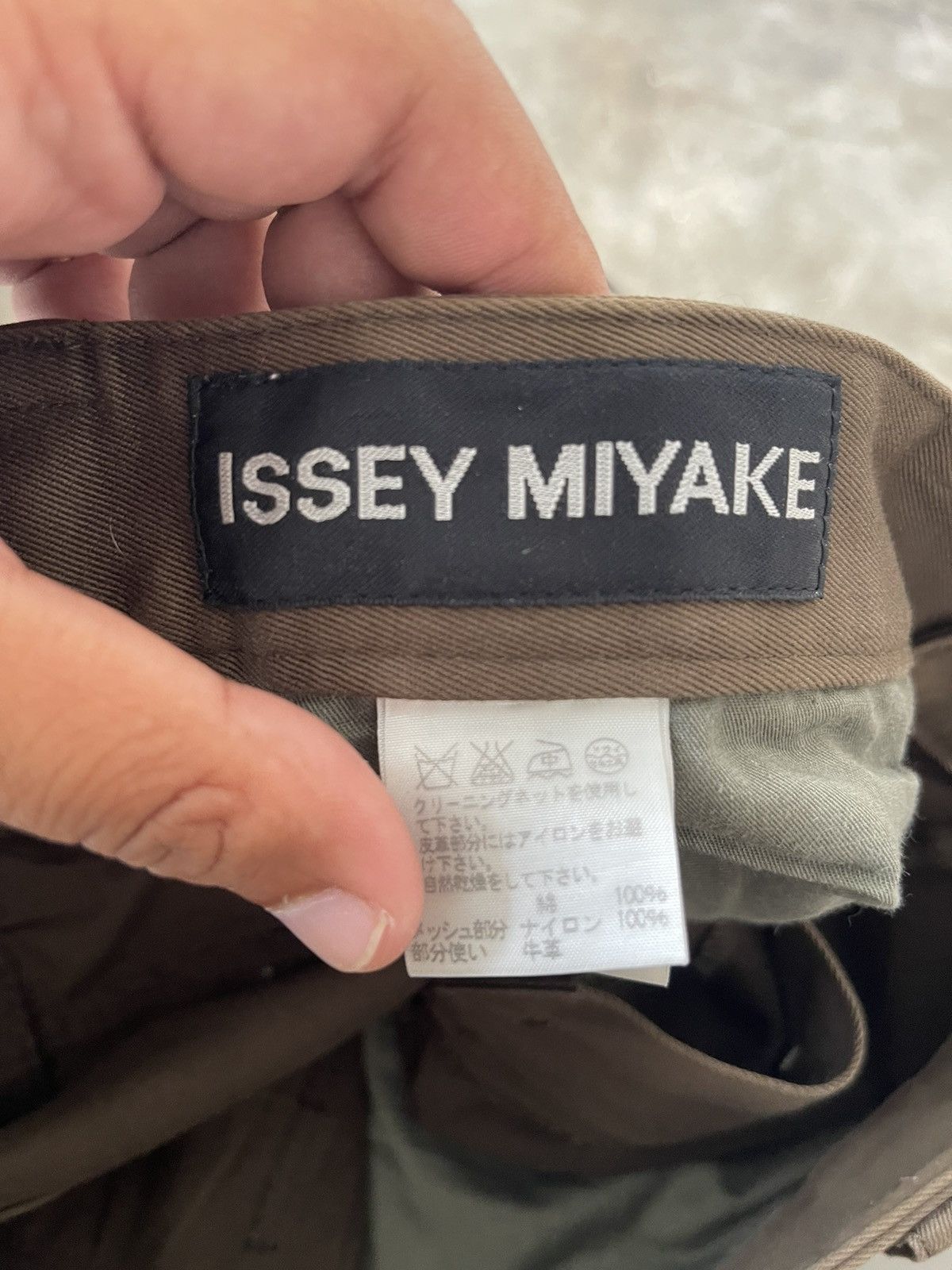 Issey Miyake Issey Miyake Cargo Mesh Pocket Leather Trim Biker Pants Size US 31 - 11 Thumbnail