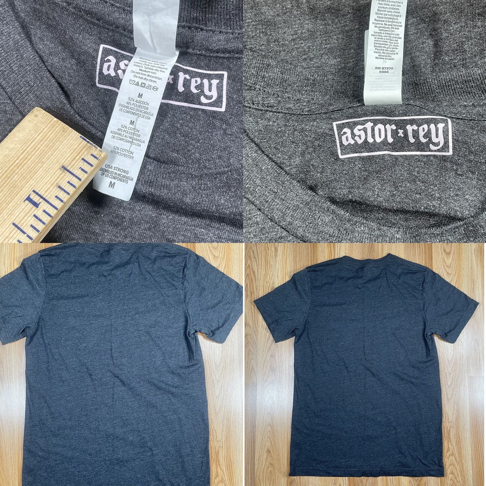 Vintage Bella + Canvas T-Shirt Mens M Medium Dark Gray CrewNeck Short Sleeve Canvas Astorrey Poly-Cotton Blend Size US M / EU 48-50 / 2 - 8 Thumbnail