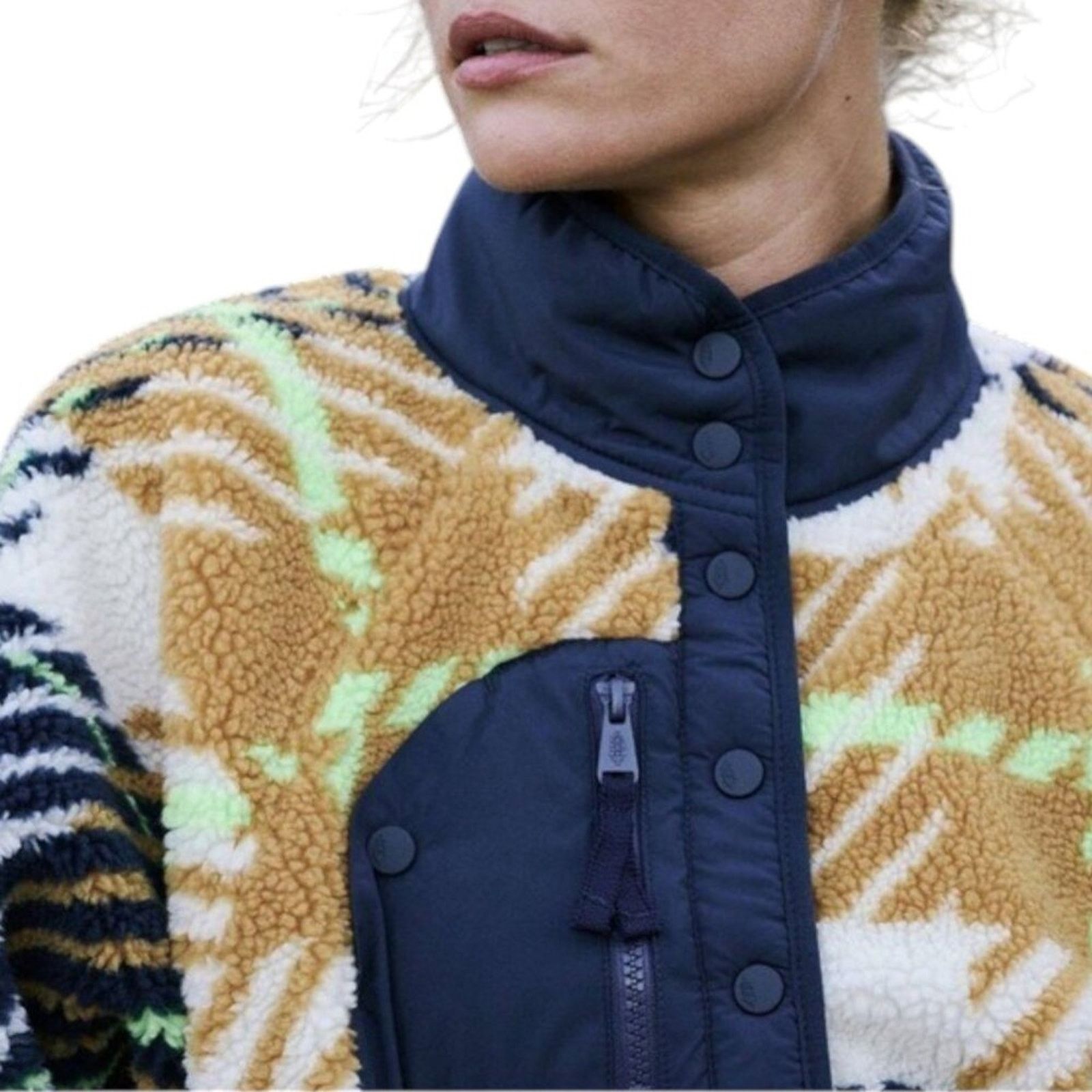Free People Free People Rocky Ridge Plaid Fleece Pullover S NWT Size S / US 4 / IT 40 - 14 Thumbnail