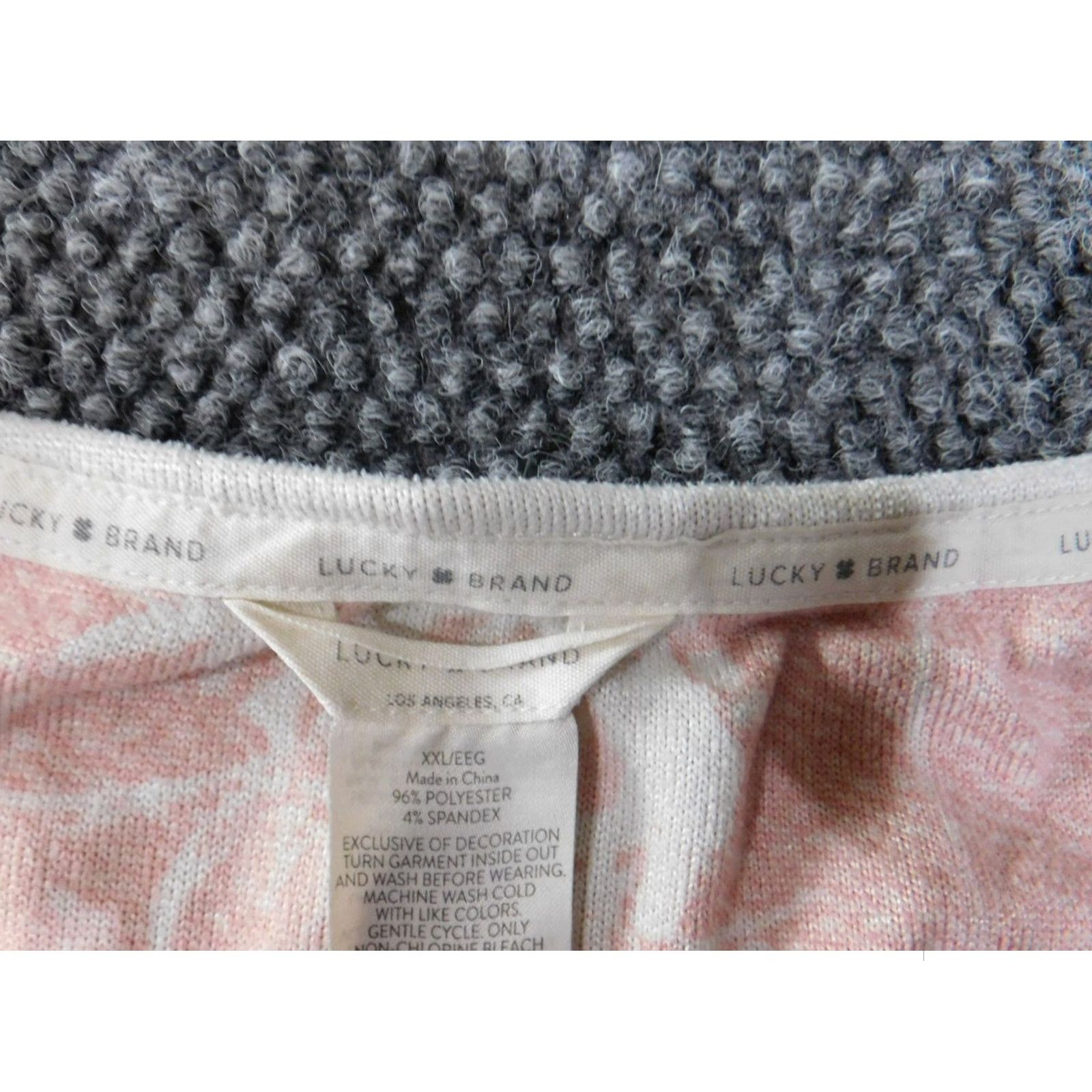 Lucky Brand Lucky Brand Blouse Shirt Women Floral Pink 2XL Polyester Spandex Sleeveless Round Neck Casual Knit Stretch Everyday Cute Womens Vintage No Size XXL / US 16-18 / IT 52-54 - 5 Thumbnail
