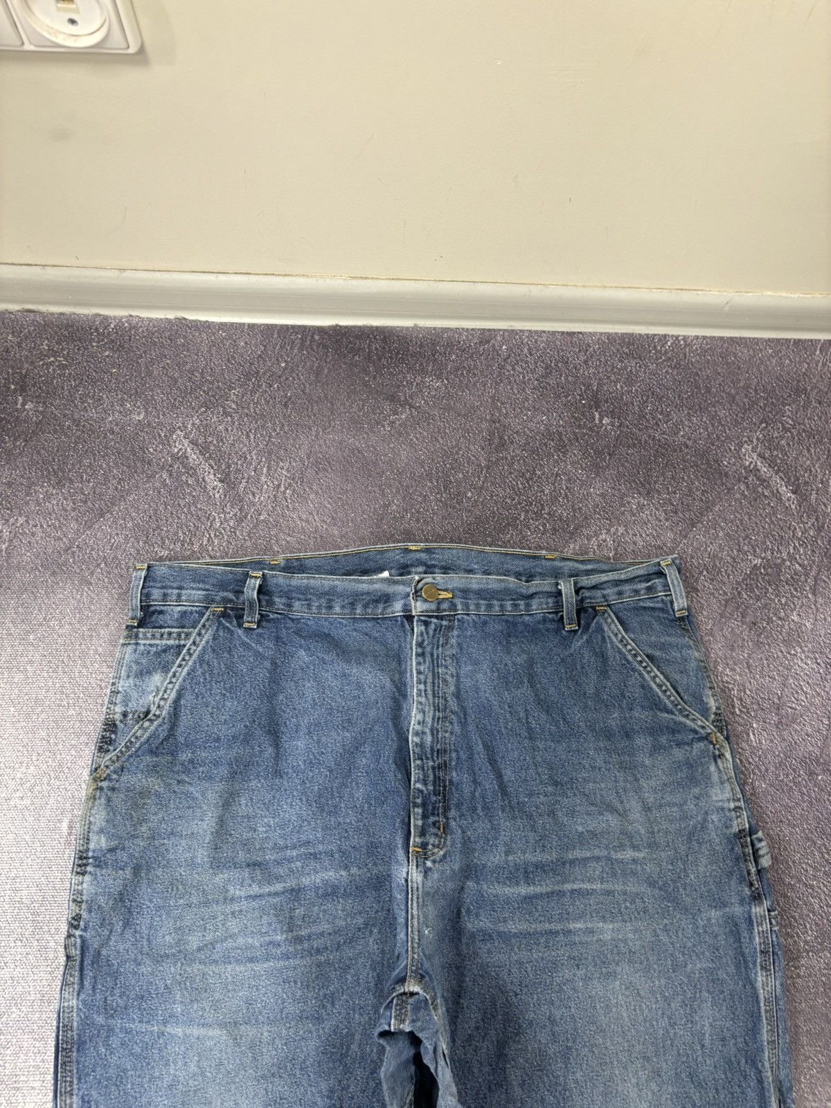 Carhartt Vintage 90s Carhartt USA Blue Denim Work Hype Baggy Jeans Size US 42 / EU 58 - 14 Thumbnail