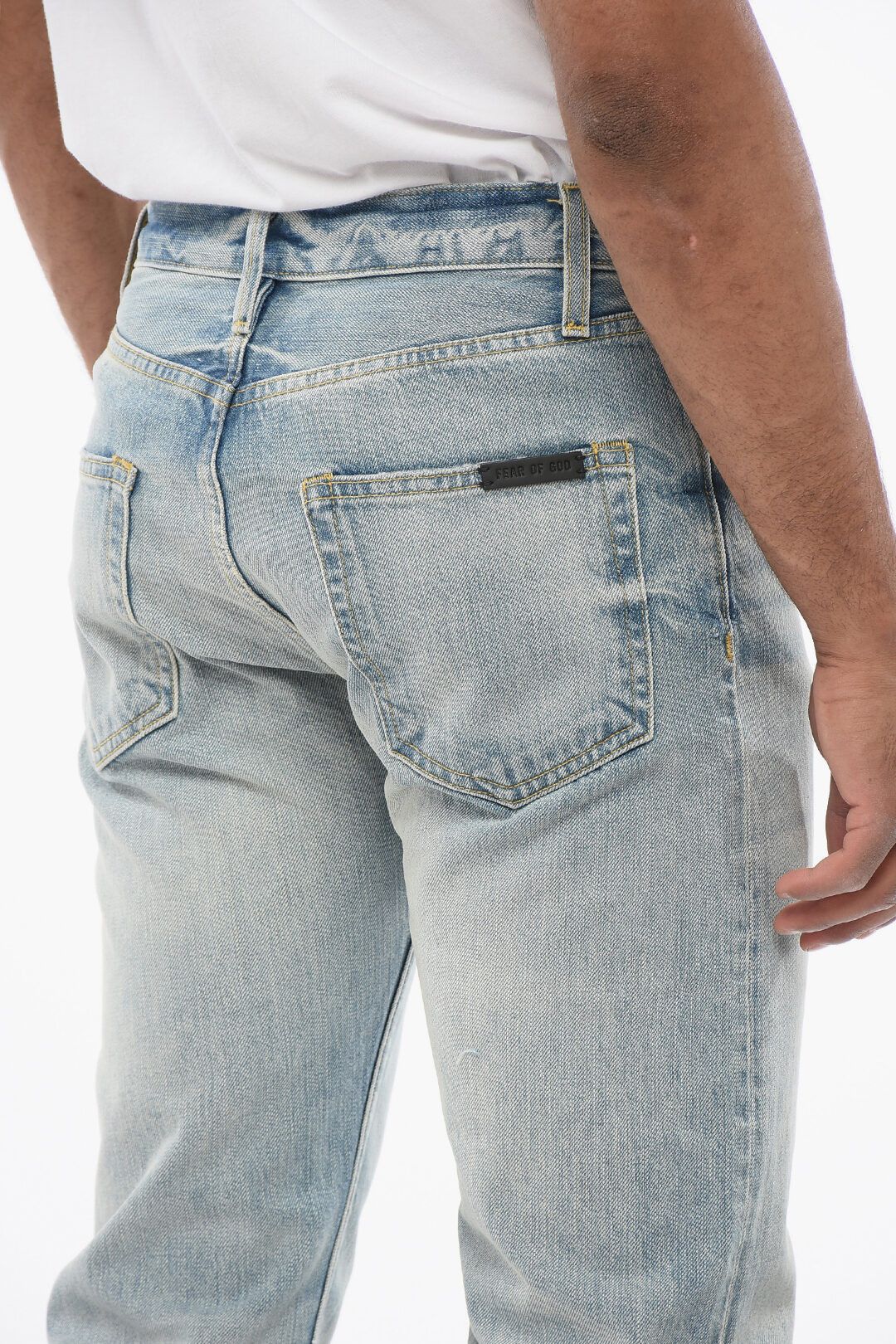 Fear of God og1mm0825 Slim Fit Delavè Denims In Light Blue Size US 30 / EU 46 - 4 Thumbnail