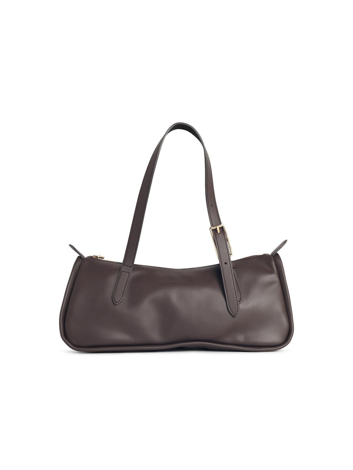Longchamp LONGCHAMP 'Looong' Brown Leather Bag Size ONE SIZE - 1 Thumbnail