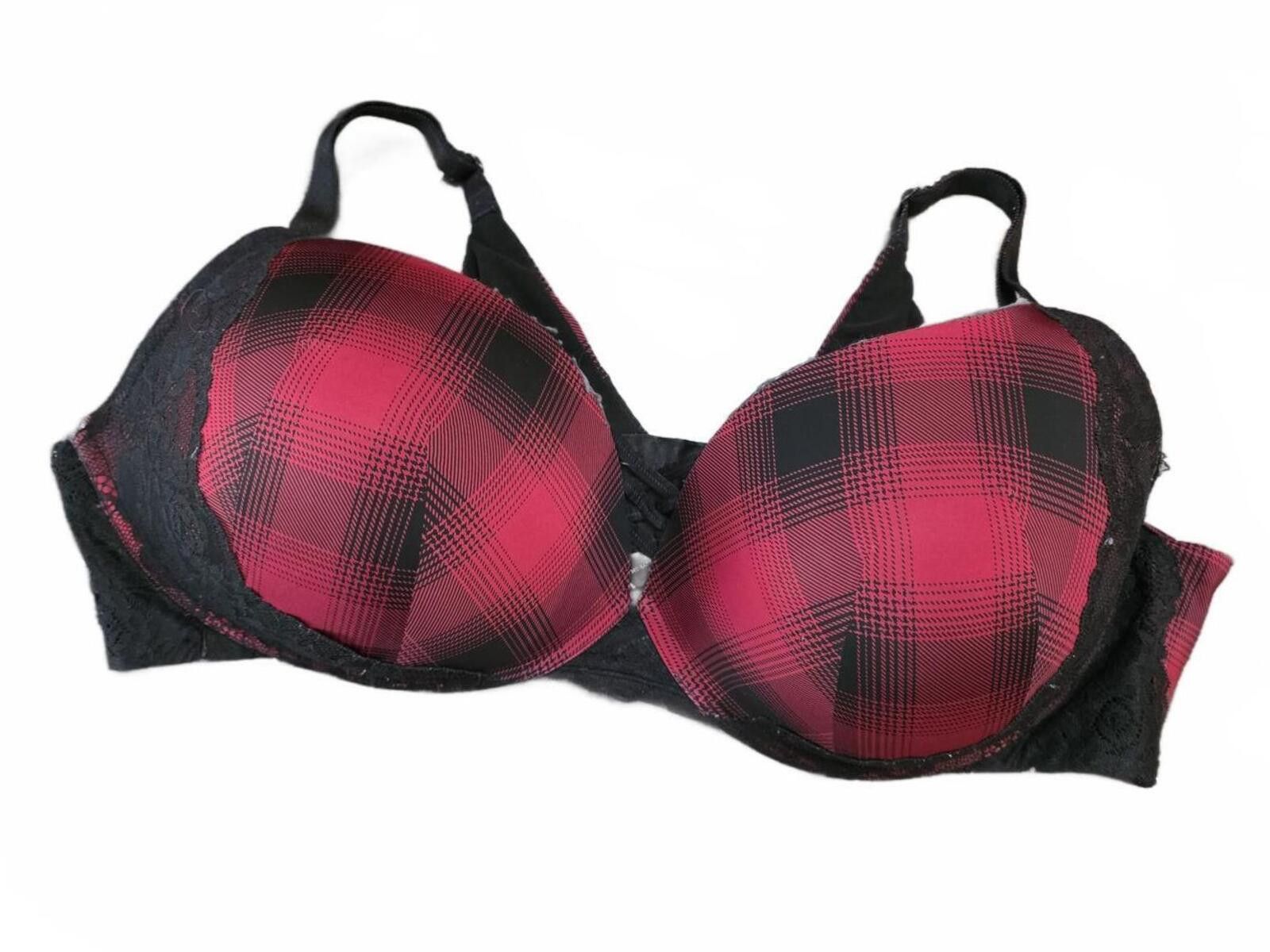 Other Torrid Curve Xo Red & Black Plaid Lace Push Up Bra Size 48DD Size ONE SIZE - 3 Thumbnail