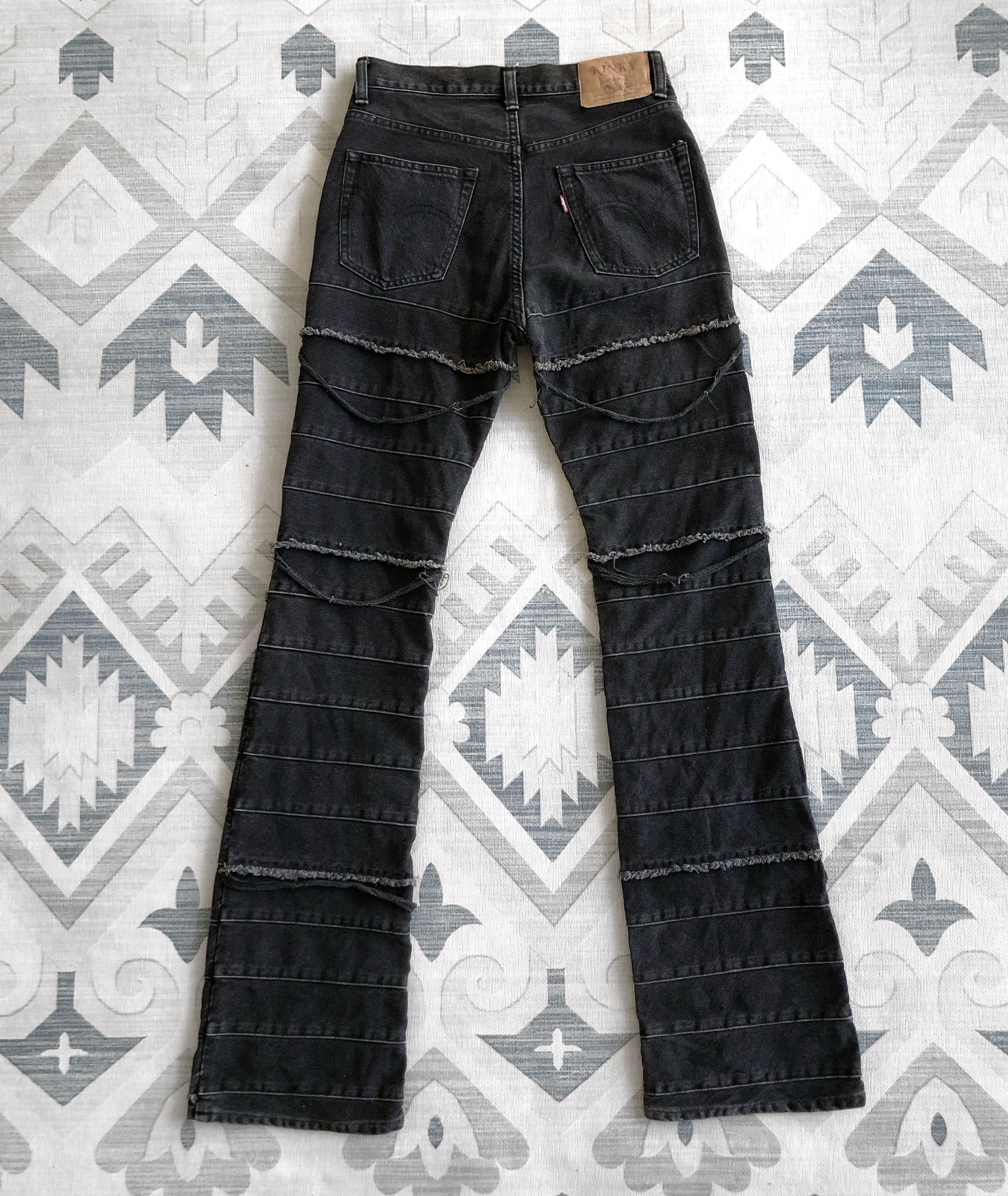 Hysteric Glamour ARCHIVE🔥RARE 90’S HAGI PATCHWORK FLARE KINKY JEANS Size 28" / US 6 / IT 42 - 2 Thumbnail