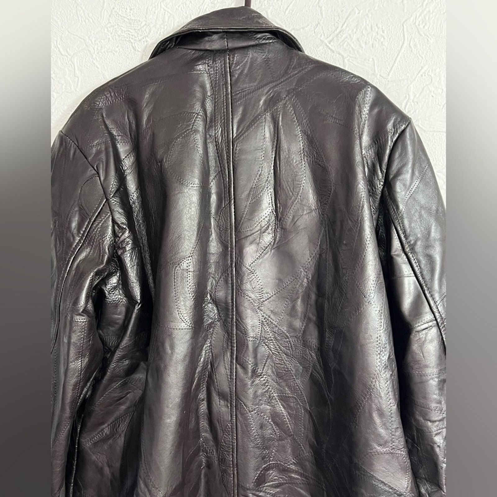 Vintage Maxam Leather Italian Mosaic Top Grain Lambskin Jacket 3XL Size US XXL / EU 58 / 5 - 8 Thumbnail