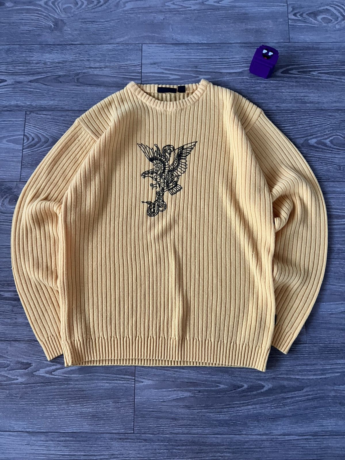 Japanese Brand Avant Garde Japanese Style Straight Cotton Drip Y2K Sweater Size US L / EU 52-54 / 3 - 9 Thumbnail