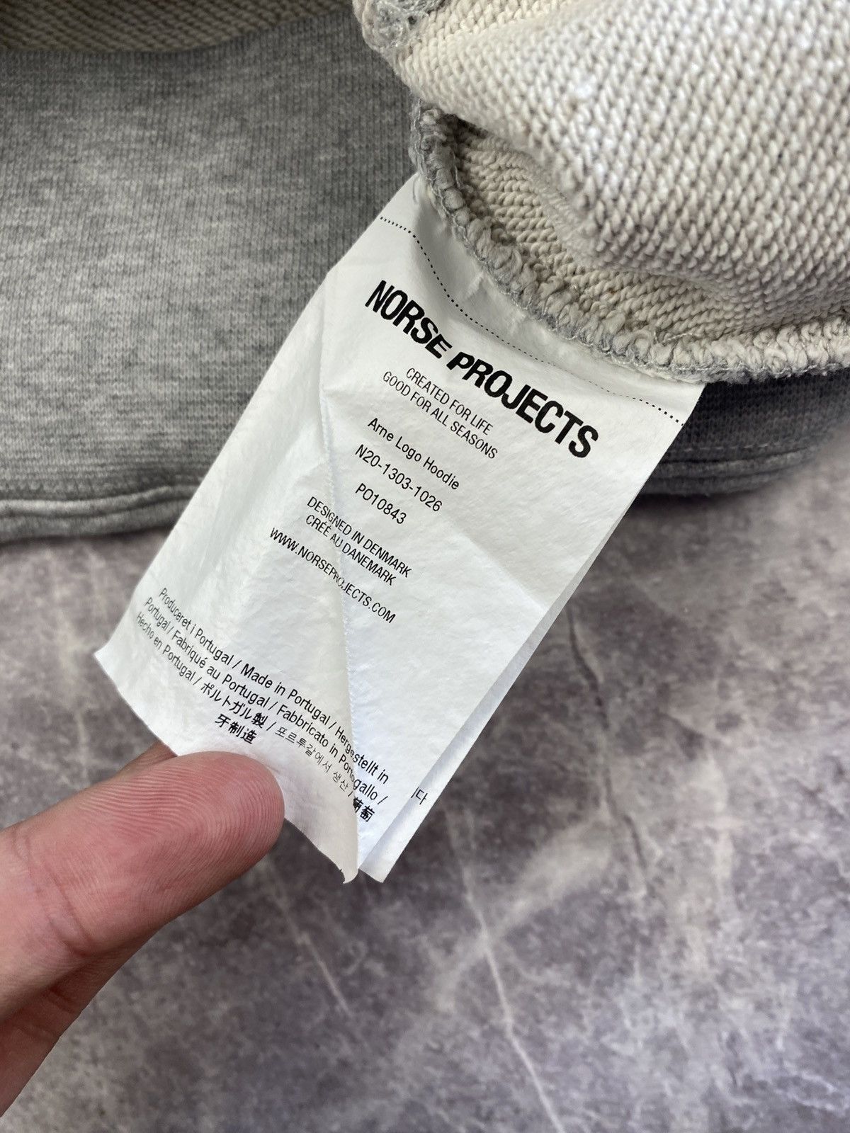 Norse Projects Norse Project Grey Minimalism Hoodie Size: S Size US S / EU 44-46 / 1 - 7 Thumbnail