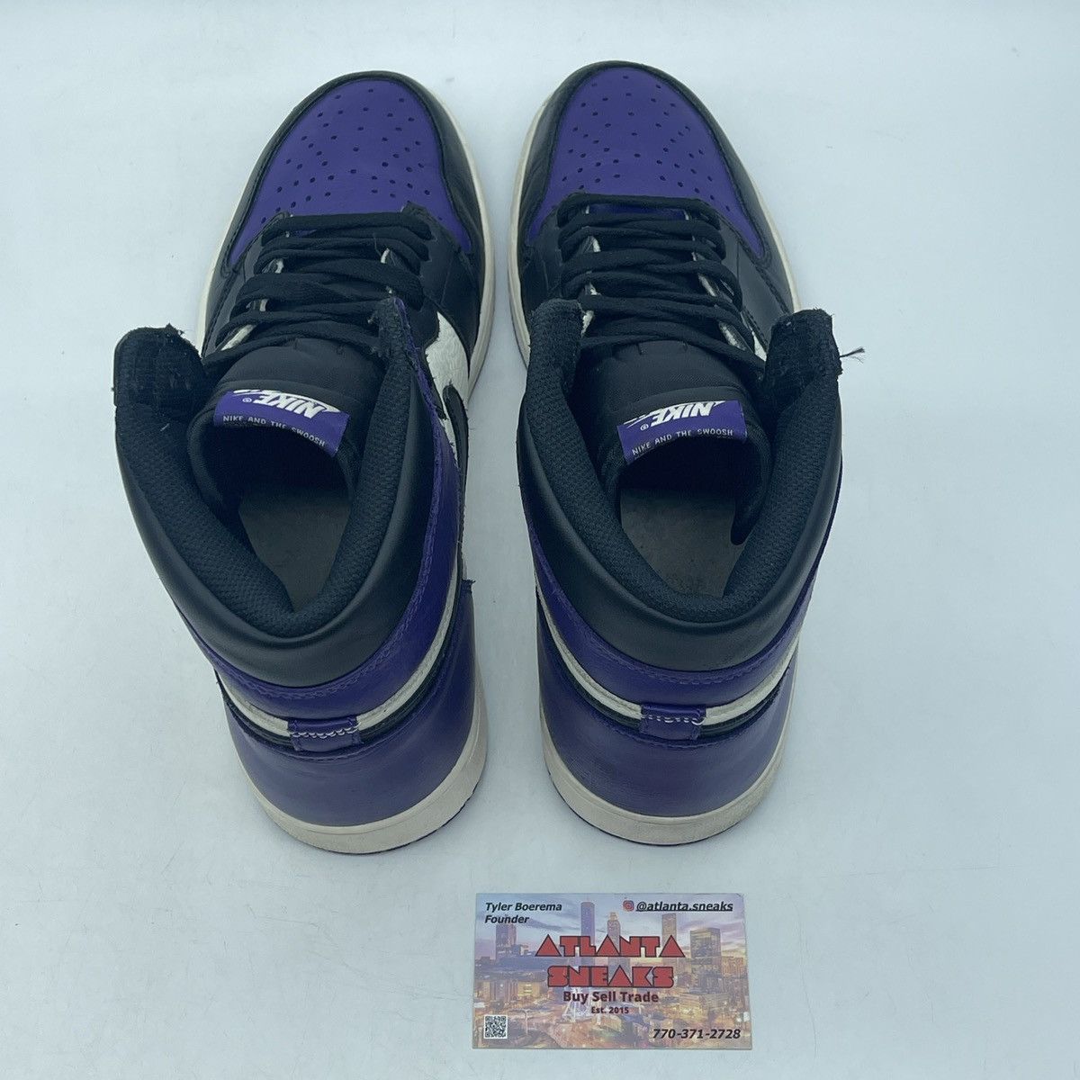 Nike Air Jordan 1 high court purple Size US 12 / EU 45 - 6 Thumbnail