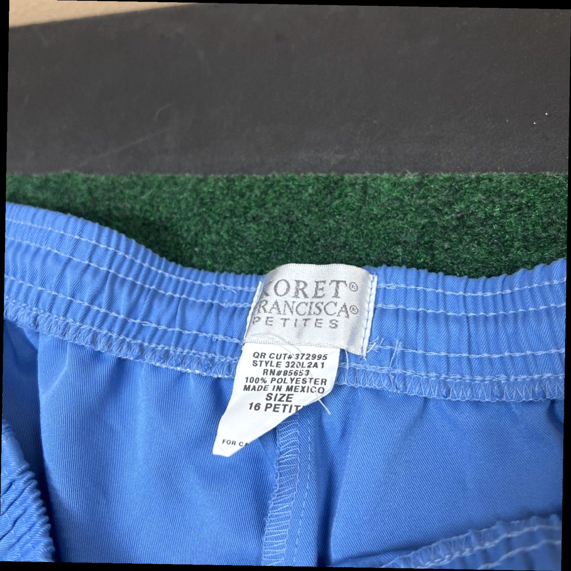 Vintage Francisca by Koret Blue Dress Pants Petite Size 16 Elastic Waist Pockets New Size 24" / US 00 / IT 34 - 4 Thumbnail