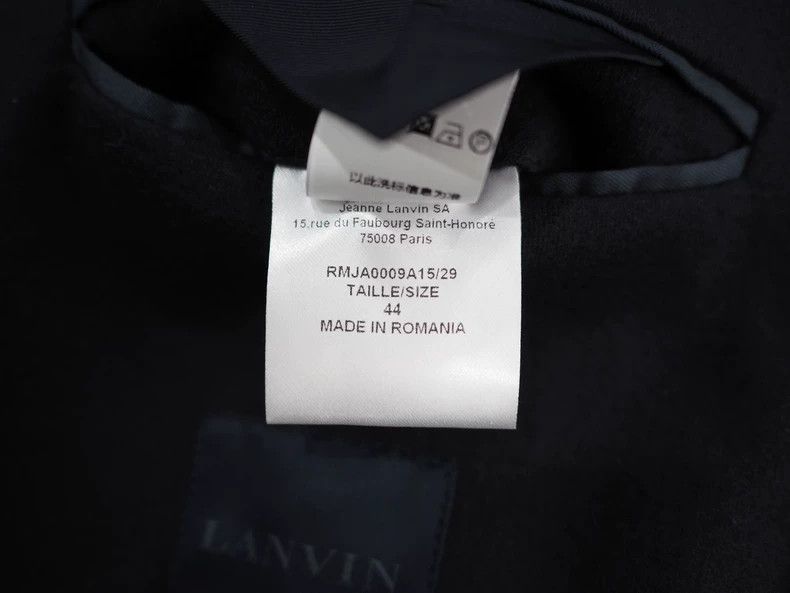 Lanvin LANVINDark Blue Wool Corduroy Collar Blazer jacket 2503-Nex Size US S / EU 44-46 / 1 - 5 Thumbnail