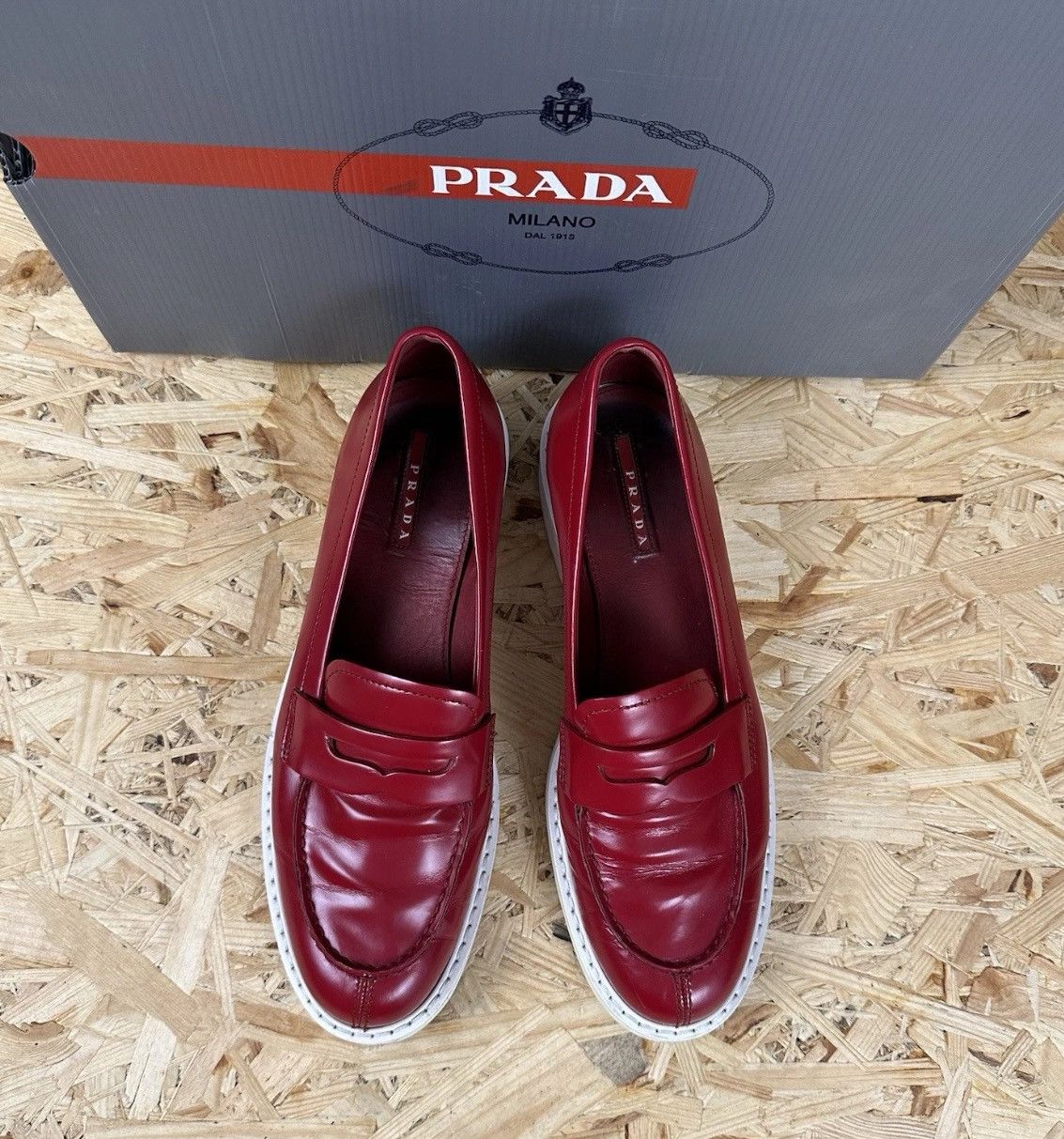 Prada Prada shoes size 41 IT red Size US 11 / IT 41 - 1 Thumbnail