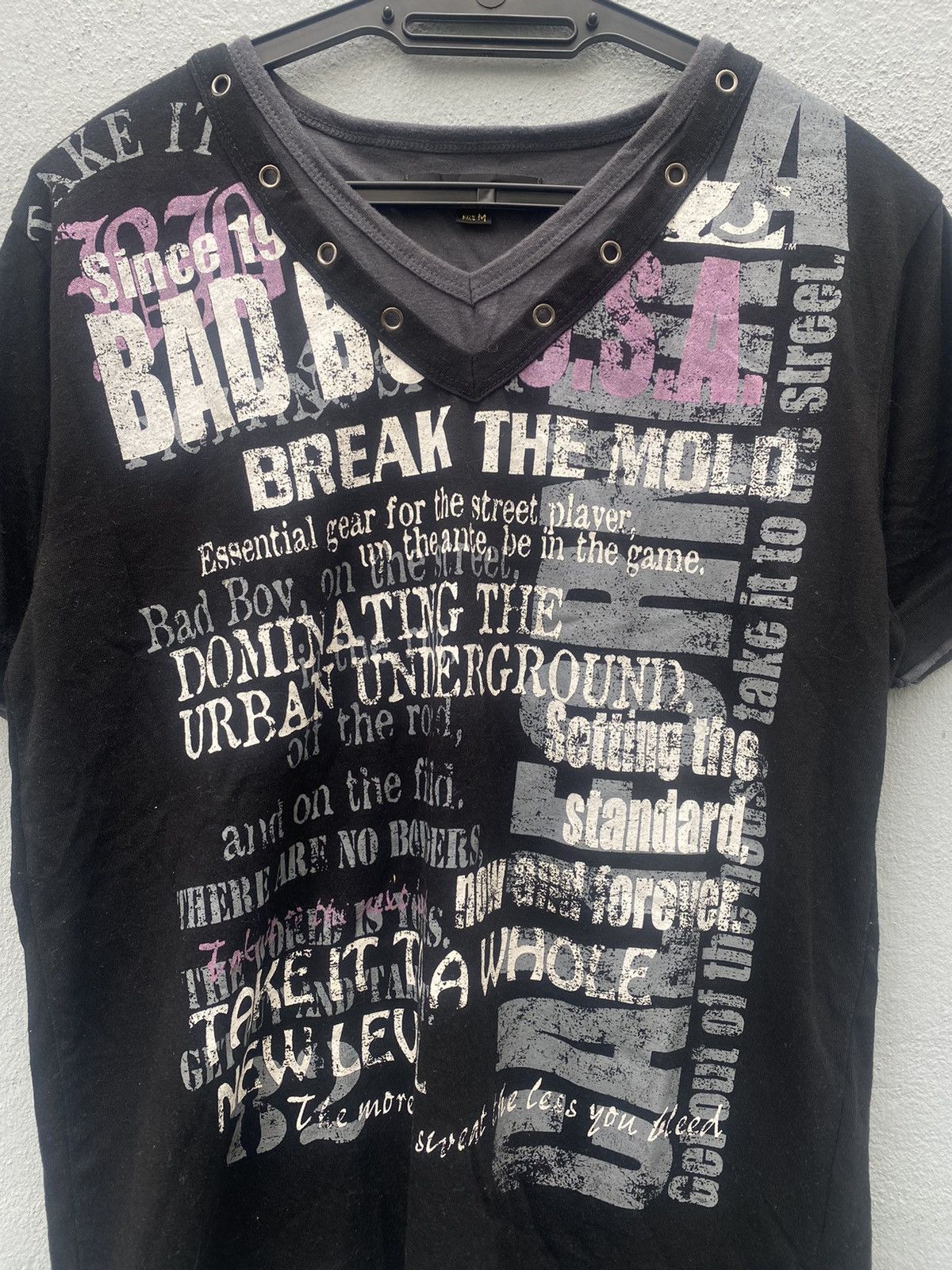 14th Addiction × Affliction × JNCO Vintage y2k Bad Boy Double Layer Seditionaries Poem Tshirt Size US M / EU 48-50 / 2 - 6 Thumbnail