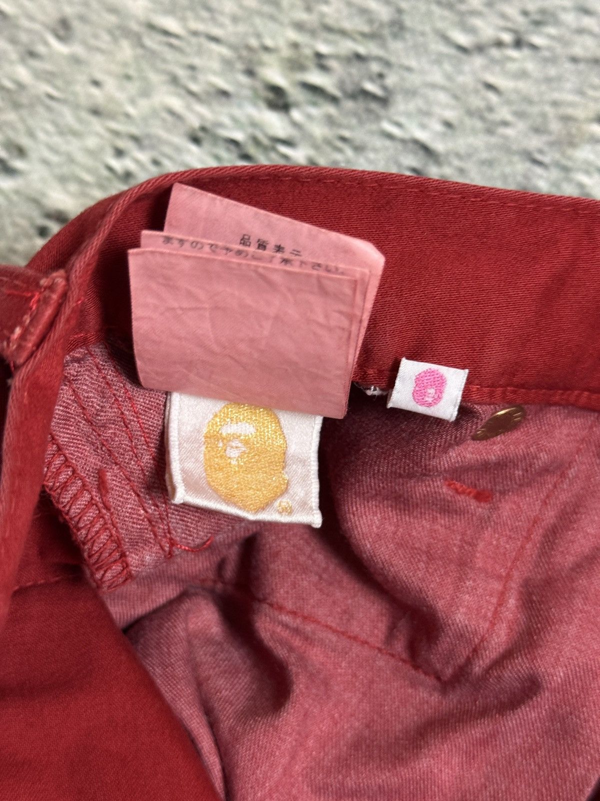 Bape Bape jeans red A Bathing Ape vintage Japanese pants Size 25" / US 0 / IT 36 - 8 Thumbnail