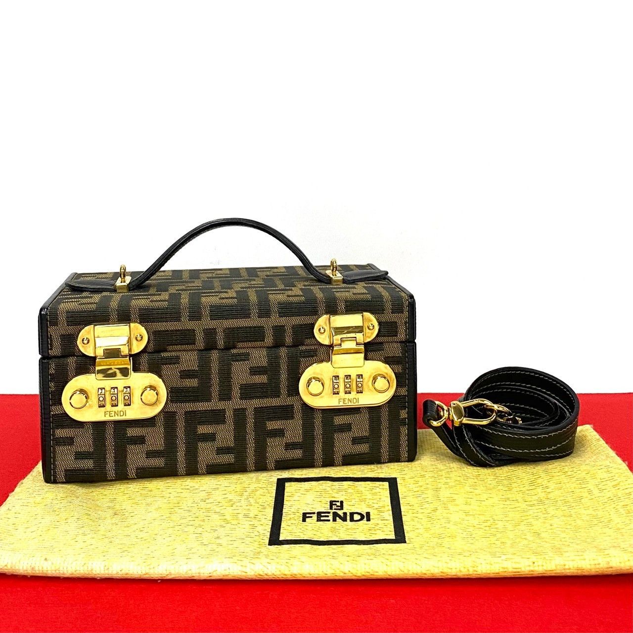 Fendi Fendi Fendi Zucca Canvas Leather 2way Bag Textile Vanity Bag DUTY FREE for USA Size ONE SIZE - 1 Thumbnail