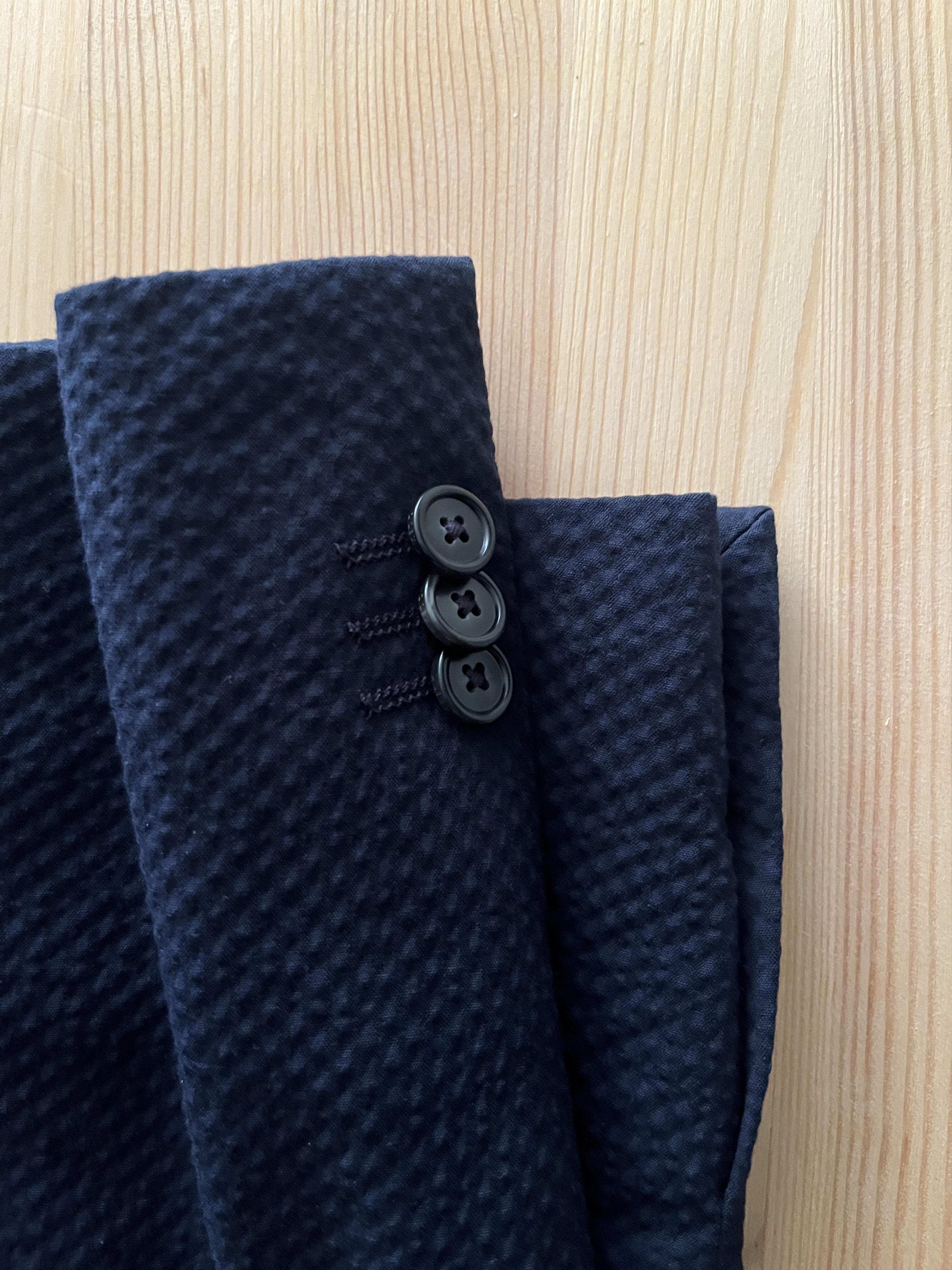 Z Zegna Z Zegna Navy Lightweight textured blazer / Shirt Jacket, 37 Size 38S - 4 Thumbnail