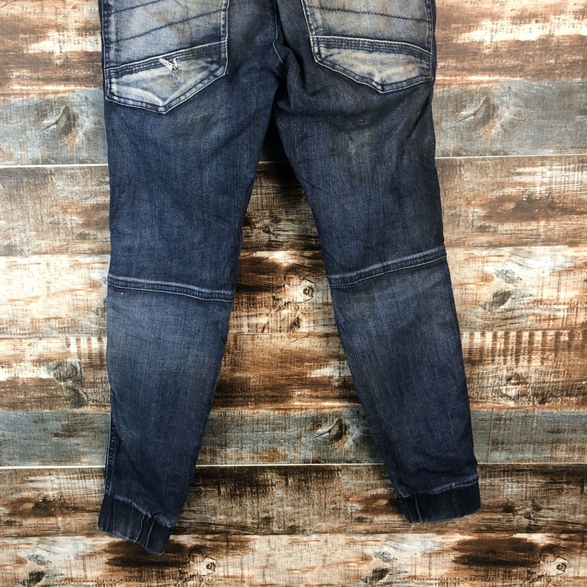 Japanese Brand Field Core japan utility Blue Denim jogger Pants #A2116 Size US 29 - 22 Thumbnail