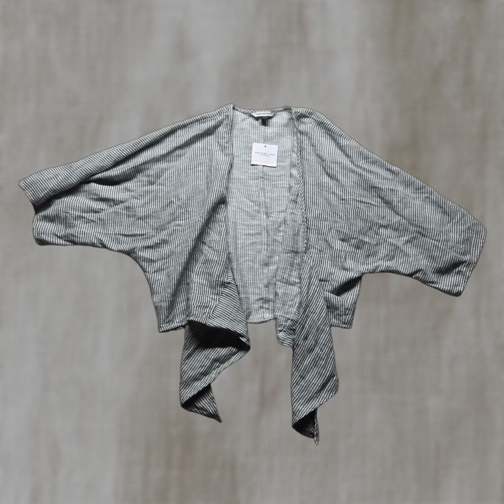 American Eagle Outfitters American Eagle Outfitters Cardigan Women L Gray Sleeveless Lightweight Open Front Knit 90s Bohemian Casual Size L / US 10 / IT 46 - 1 Thumbnail