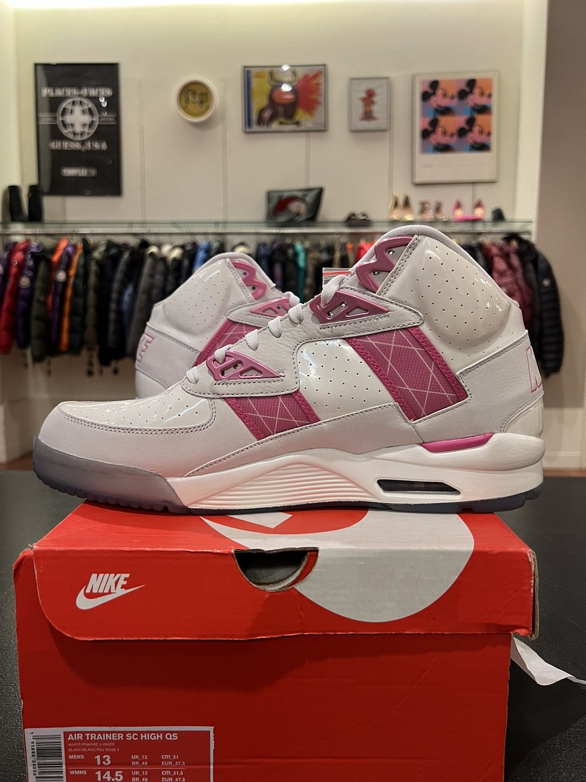 Nike Nike Air Trainer SC High SR Cares Breast Cancer Awareness Size US 13 / EU 46 - 5 Thumbnail