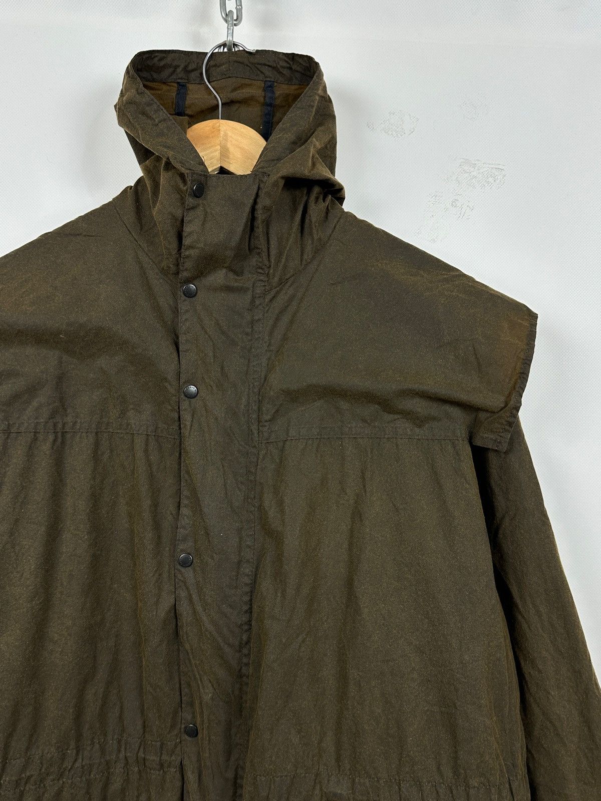 Barbour Vintage Barbour Waxed Durham Olive Green Coat Jacket Size US M / EU 48-50 / 2 - 7 Thumbnail