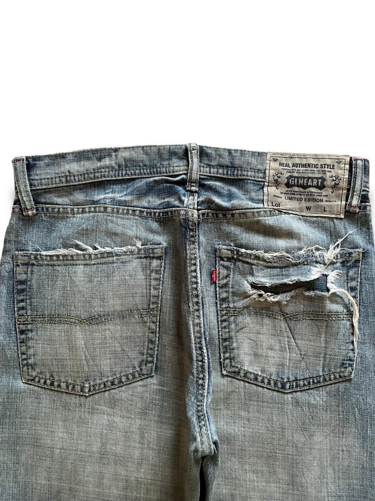 Japanese Brand Vintage Japanese Brand Mud Wash Distressed Loose Jeans Size US 33 - 8 Thumbnail