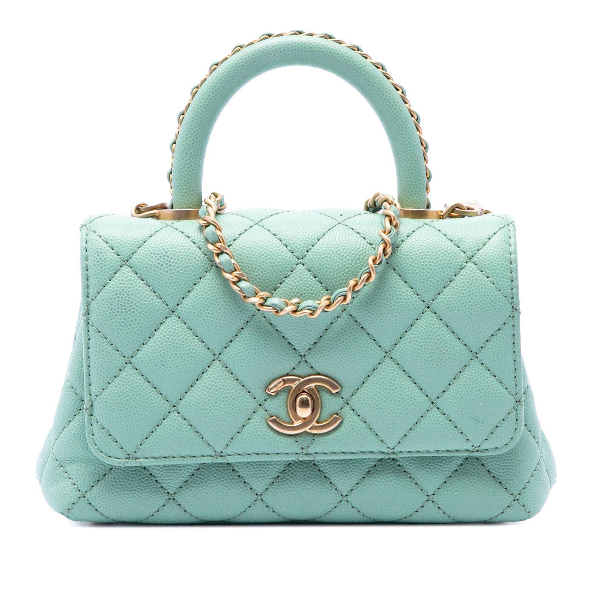 Chanel Extra Mini Quilted Caviar Coco Top Handle Bag Size ONE SIZE - 1 Thumbnail