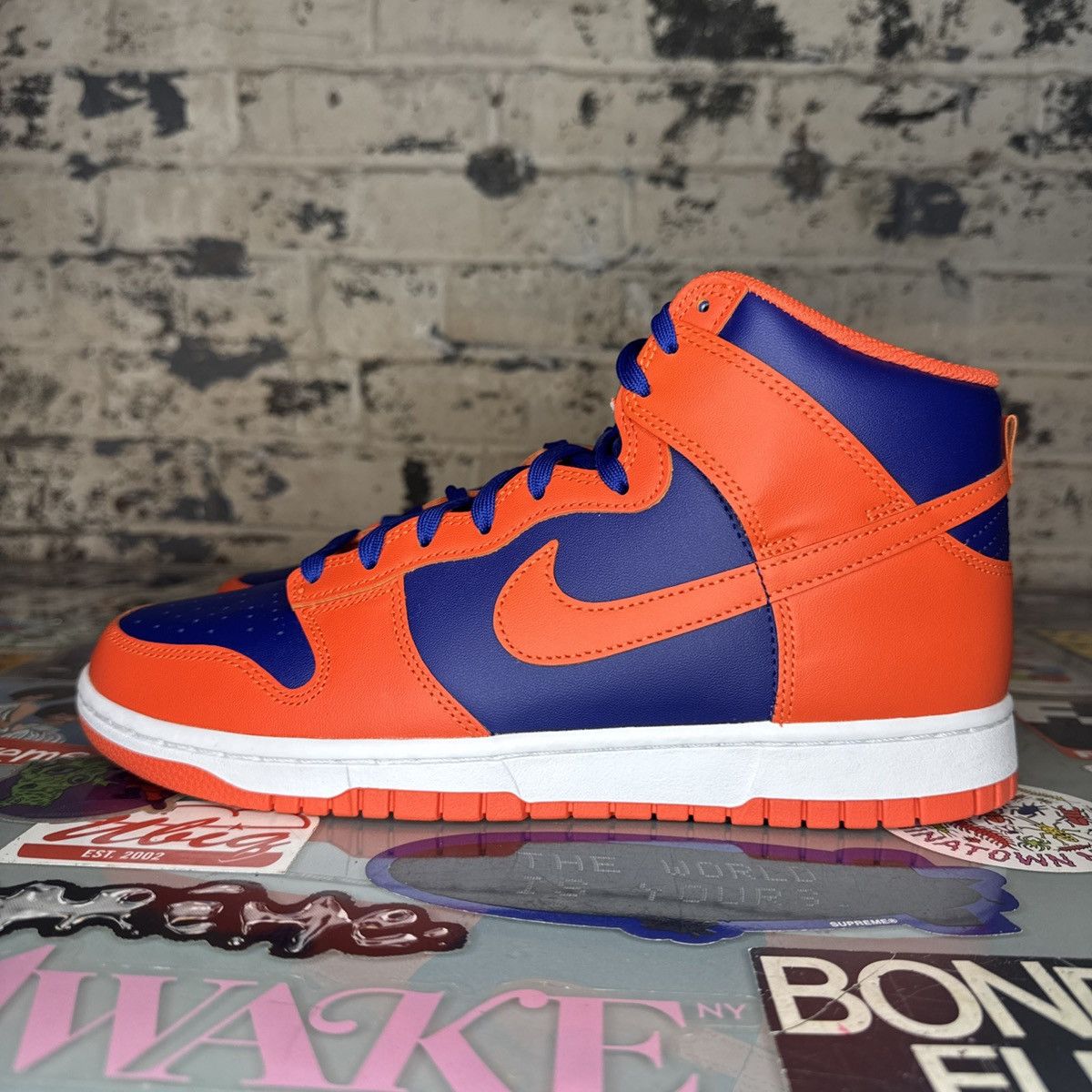 Nike Nike Dunk High Retro Knicks Size 10 Orange Deep Royal DS Size US 10 / EU 43 - 1 Thumbnail