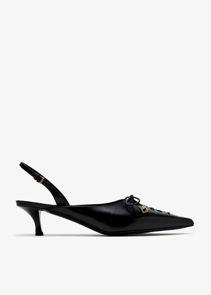 Givenchy o1n1vont0326 Lace-Up Slingback Pumps in Black Size US 6.5 / IT 36.5 - 1 Thumbnail