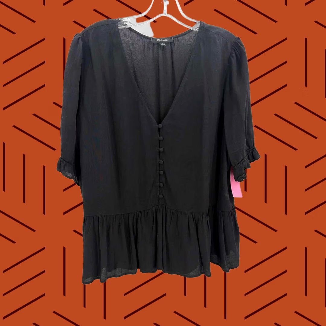 Madewell Madewell Blouse Black Large Size L / US 10 / IT 46 - 1 Thumbnail