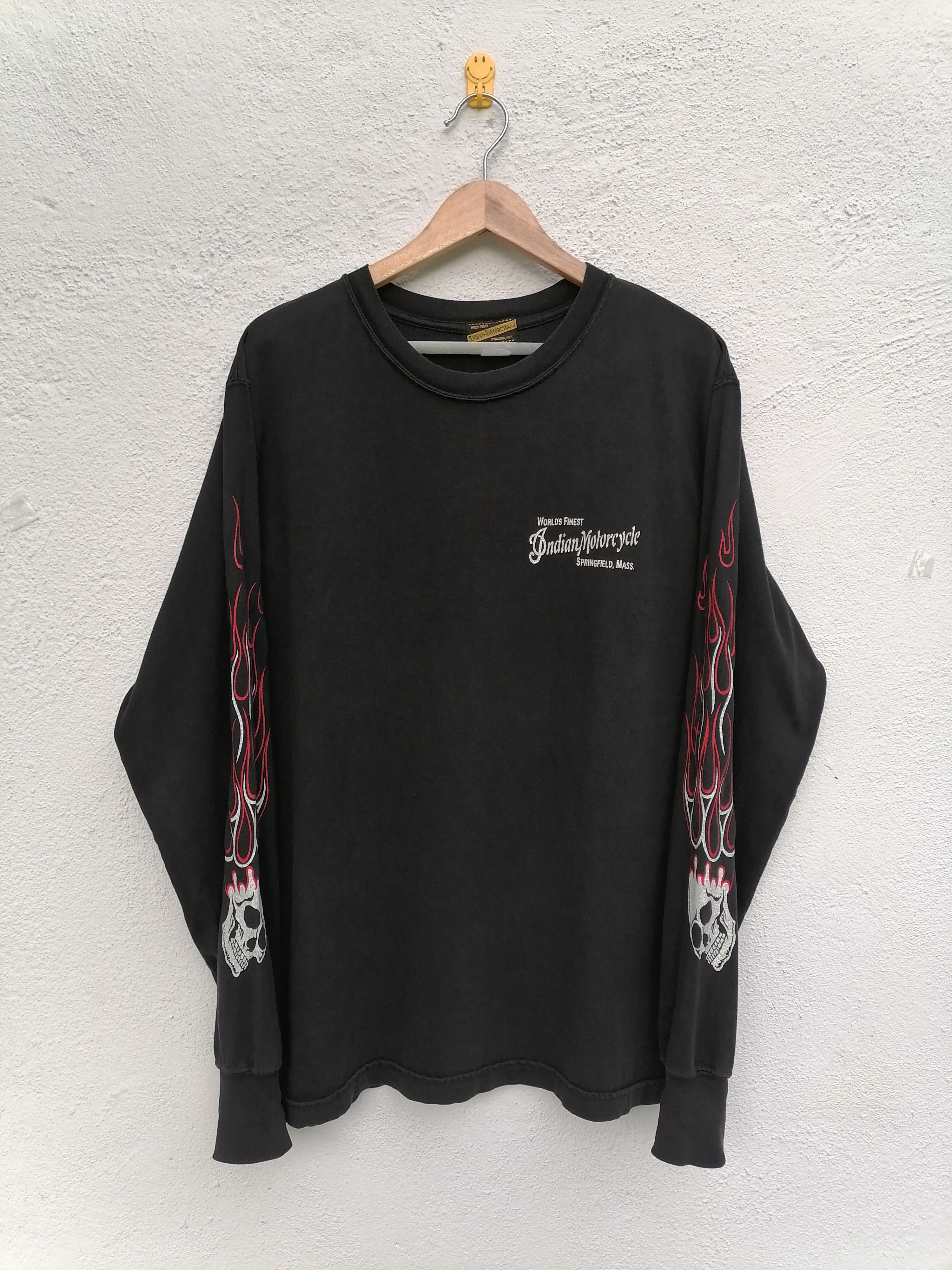Indian Motorcycle × Toyo Enterprises Indian Motorcycle Ride And Destroy Flame Long Sleeve Tshirt Size US M / EU 48-50 / 2 - 3 Thumbnail