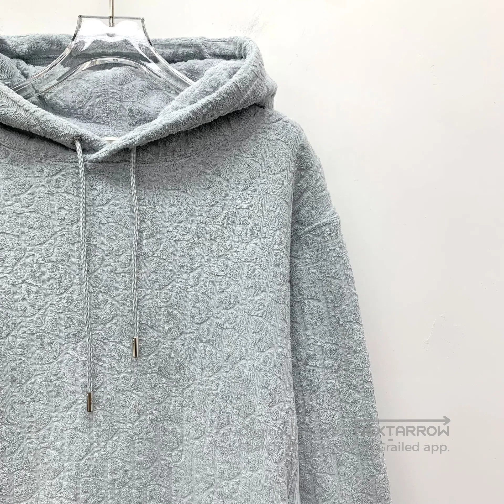 Dior Dior Light Blue Logo Monogram Printed Cotton Hooded Drawst Size US M / EU 48-50 / 2 - 3 Thumbnail