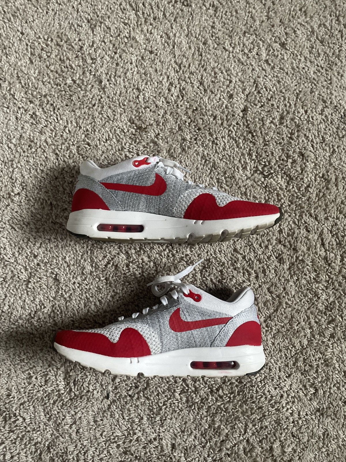 Nike Air max 1 flyknit Red Size US 9.5 / EU 42-43 - 1 Thumbnail