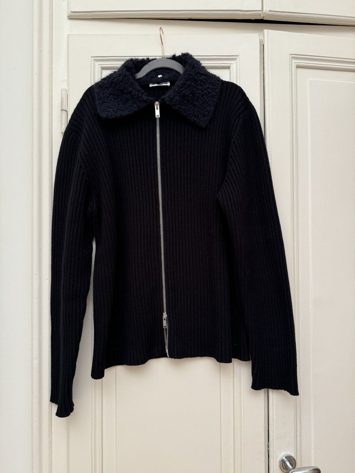 Jil Sander JIL SANDER cardigan with detachable collar in eggshell Size US L / EU 52-54 / 3 - 2 Thumbnail