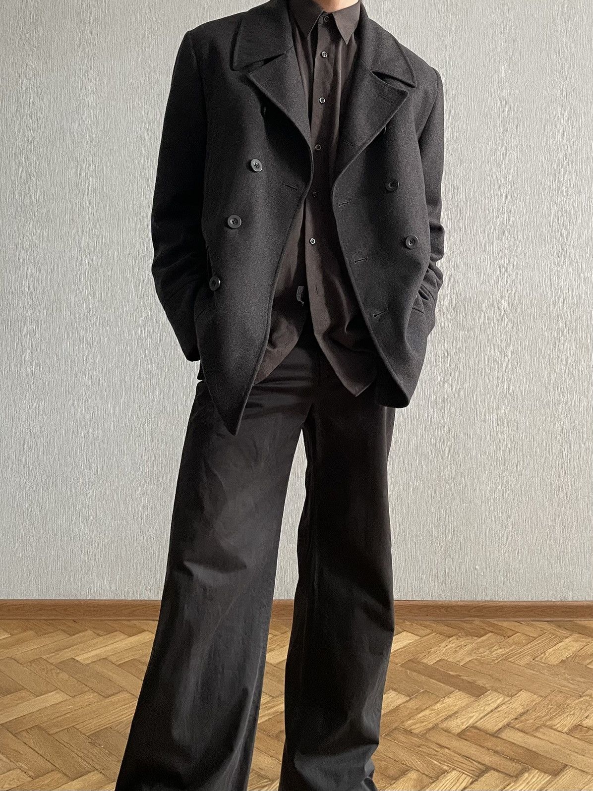 Vintage A Woolen Cold Gray 1/2 Coat Heavyweight Jacket Size US L / EU 52-54 / 3 - 6 Thumbnail
