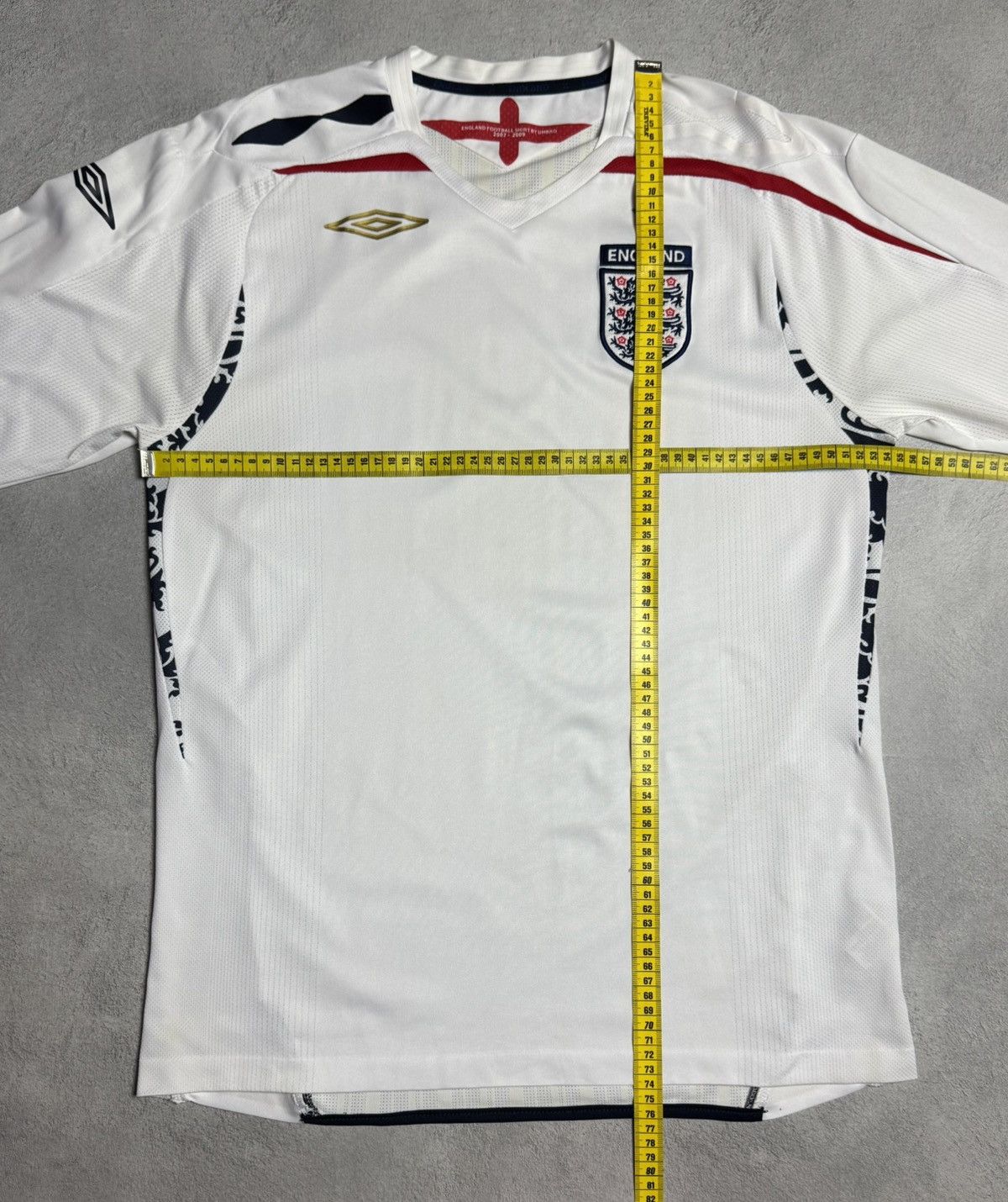 Umbro England 2007 2008 2009 Home Shirt Jersey Long Sleeve Umbro Size US L / EU 52-54 / 3 - 19 Thumbnail