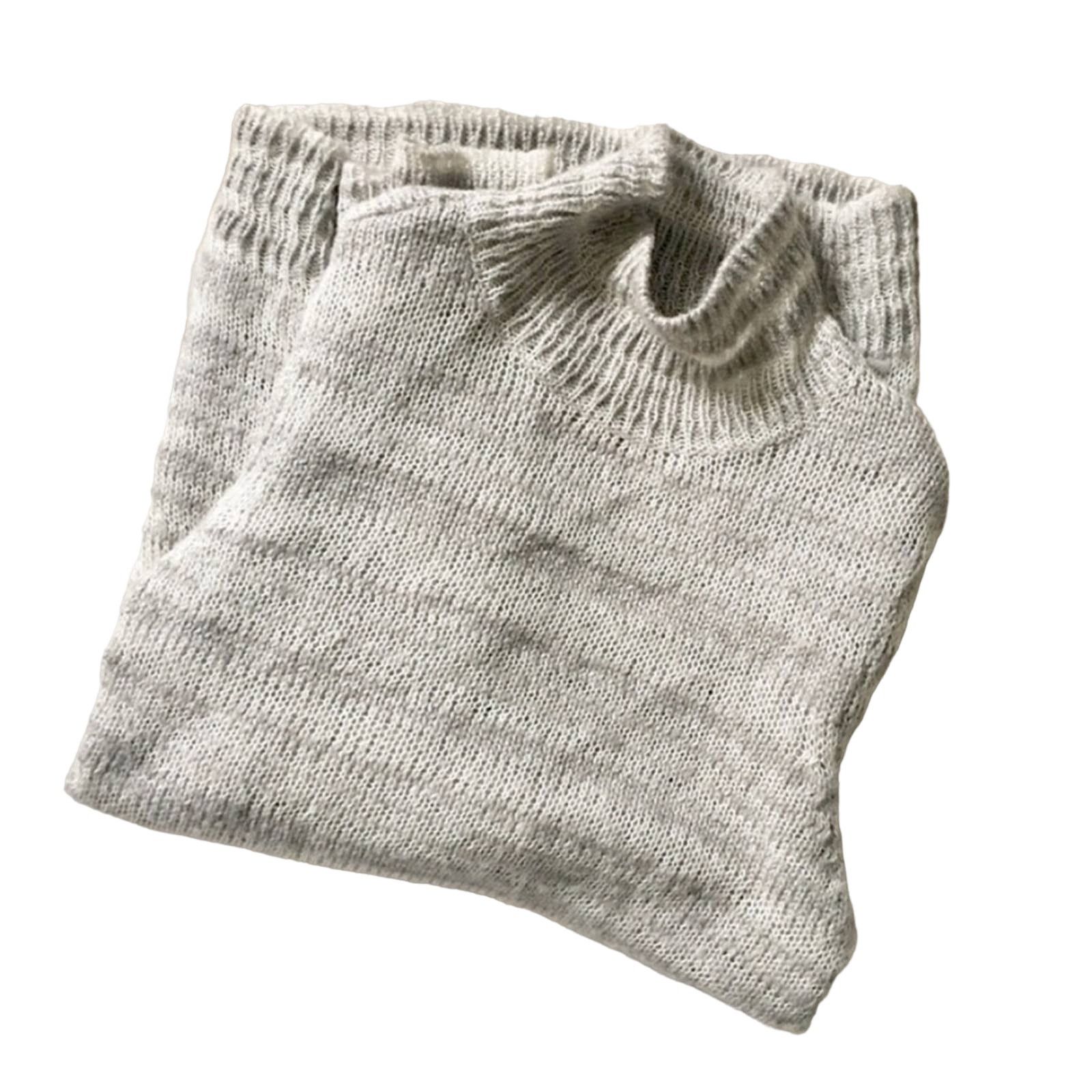 Anthropologie ANTHROPOLOGIE MOTH Stripe Turtleneck Grey White Wool Sweater Size S / US 4 / IT 40 - 2 Thumbnail