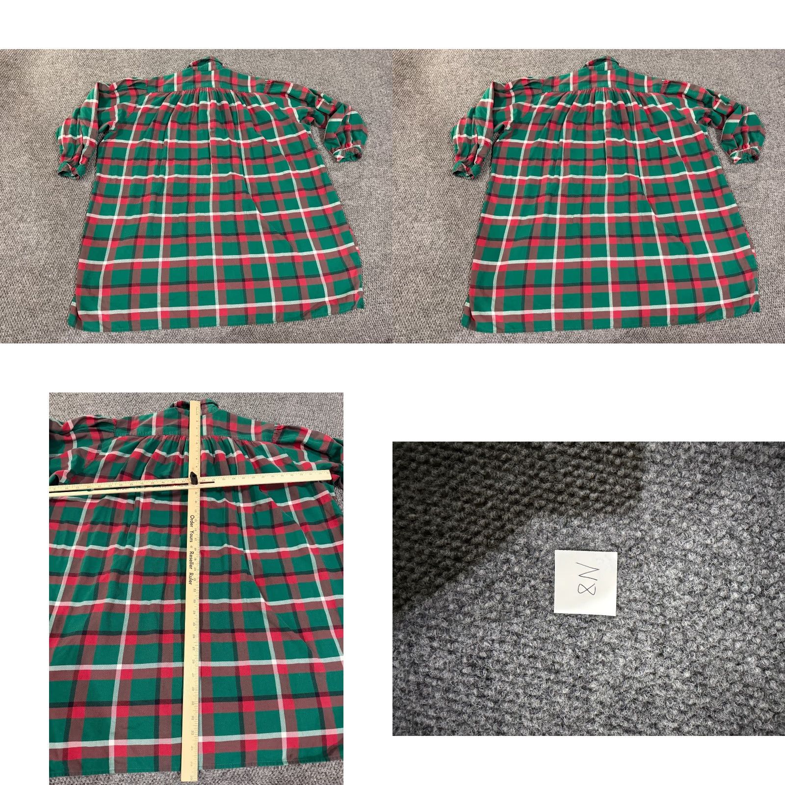 Victoria's Secret Victoria’s Secret blouse womens medium green red plaid vintage button front Size M / US 6-8 / IT 42-44 - 8 Thumbnail