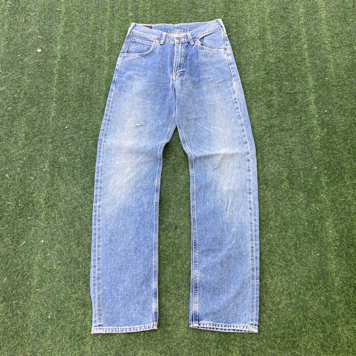 Lee VINTAGE LEE RIDER LEFT HAND DENIM SELVEDGE DISTRESSED JEANS Size US 29 - 1 Thumbnail